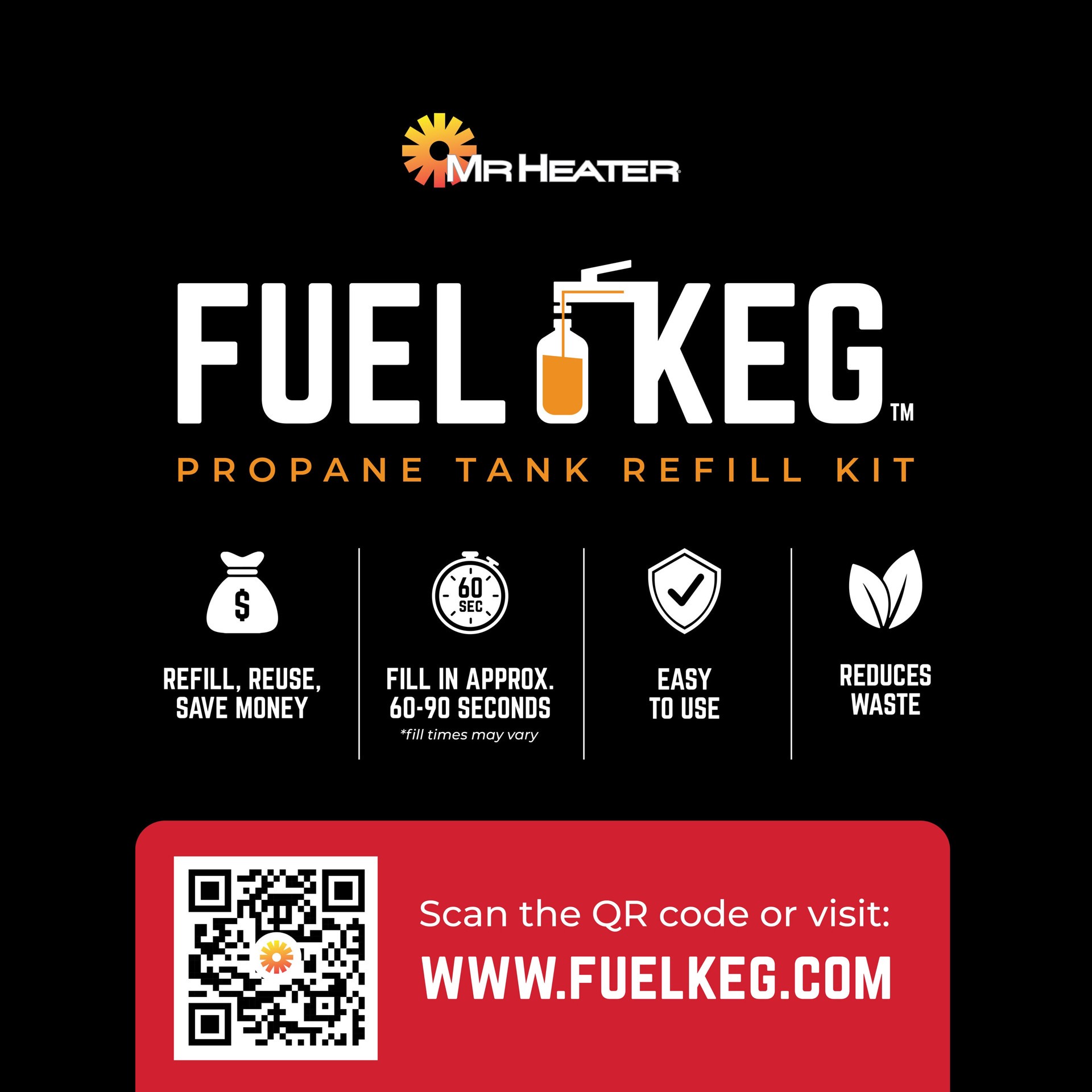 slide 3 of 6, Mr. Heater Fuel Keg Brass Empty Propane tank adapter, 1 ct