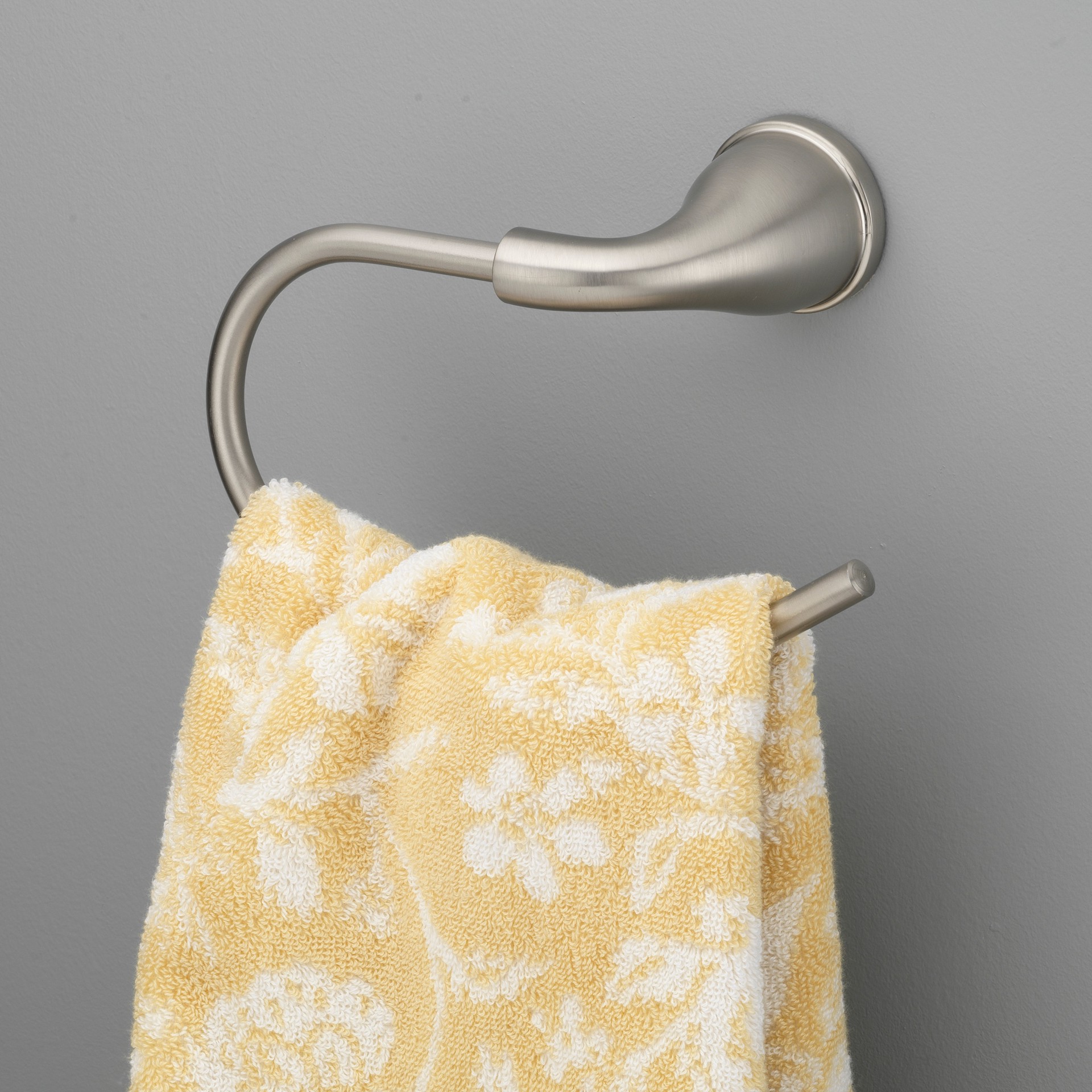 slide 5 of 6, Project Source Brushed Nickel Wall mount Single Towel Ring, 1 ct