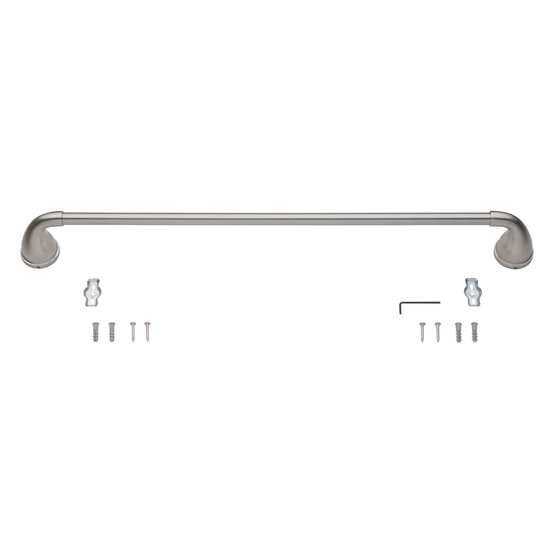 slide 6 of 6, Project Source 24-in Brushed Nickel Wall mount Single Towel Bar, 1 ct