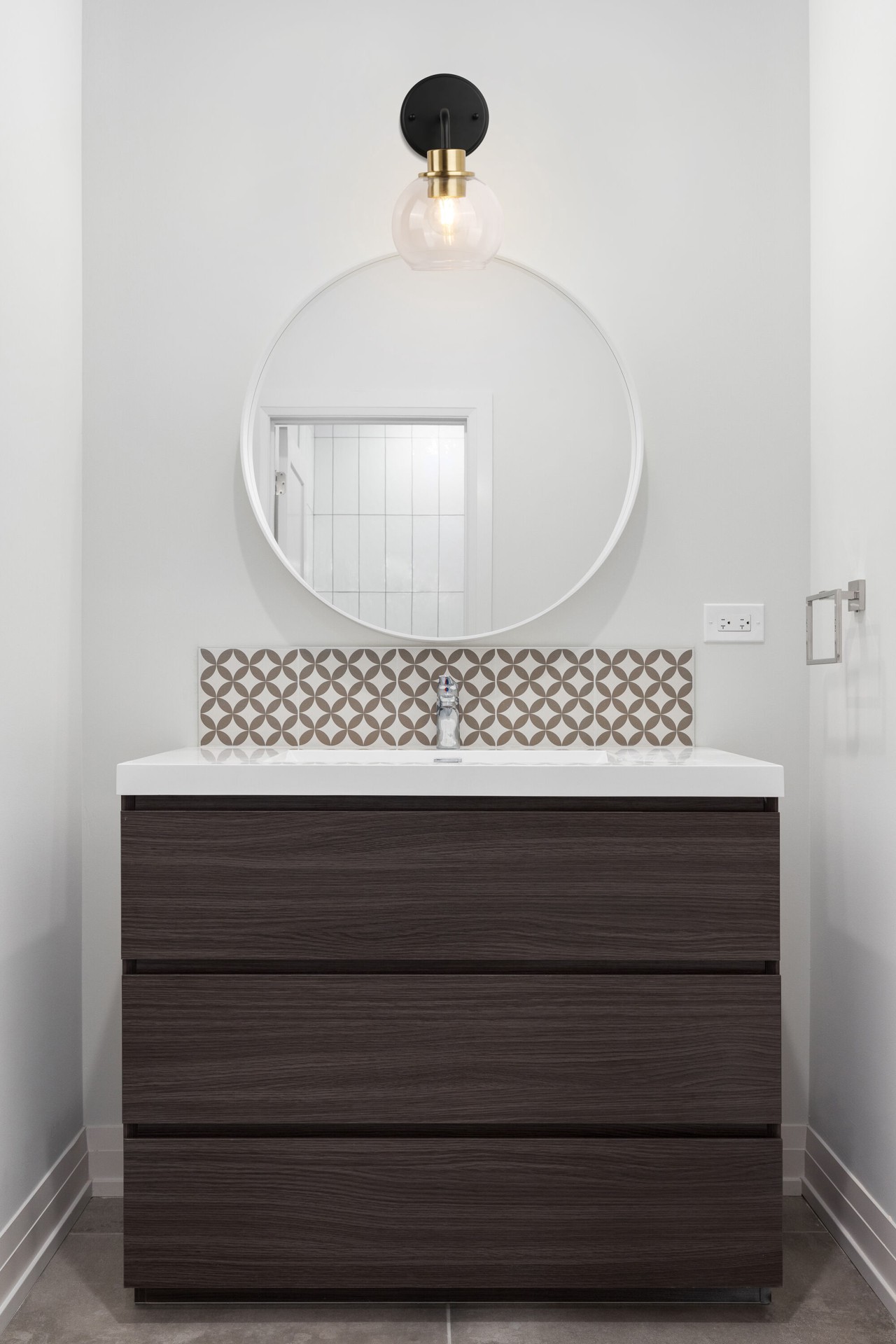 slide 5 of 6, allen + roth Torrington 5.75-in 1 -Light Matte Black Transitional Vanity light, 1 ct