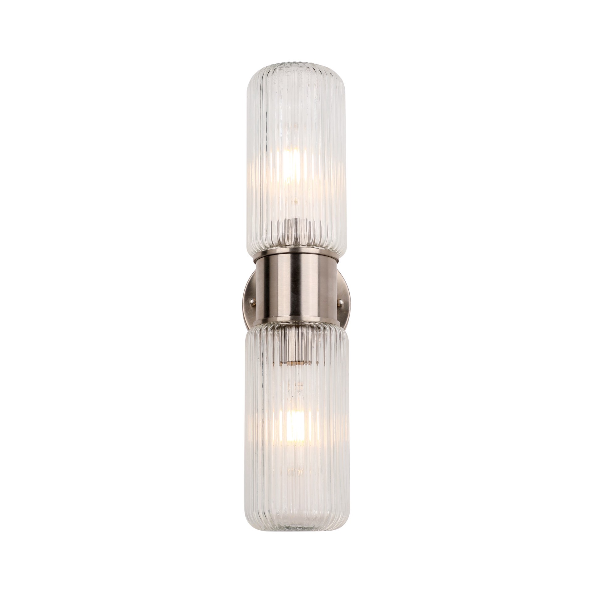 slide 4 of 6, allen + roth Largo 5.5-in 2 -Light Brushed Nickel Modern/contemporary Vanity light, 1 ct