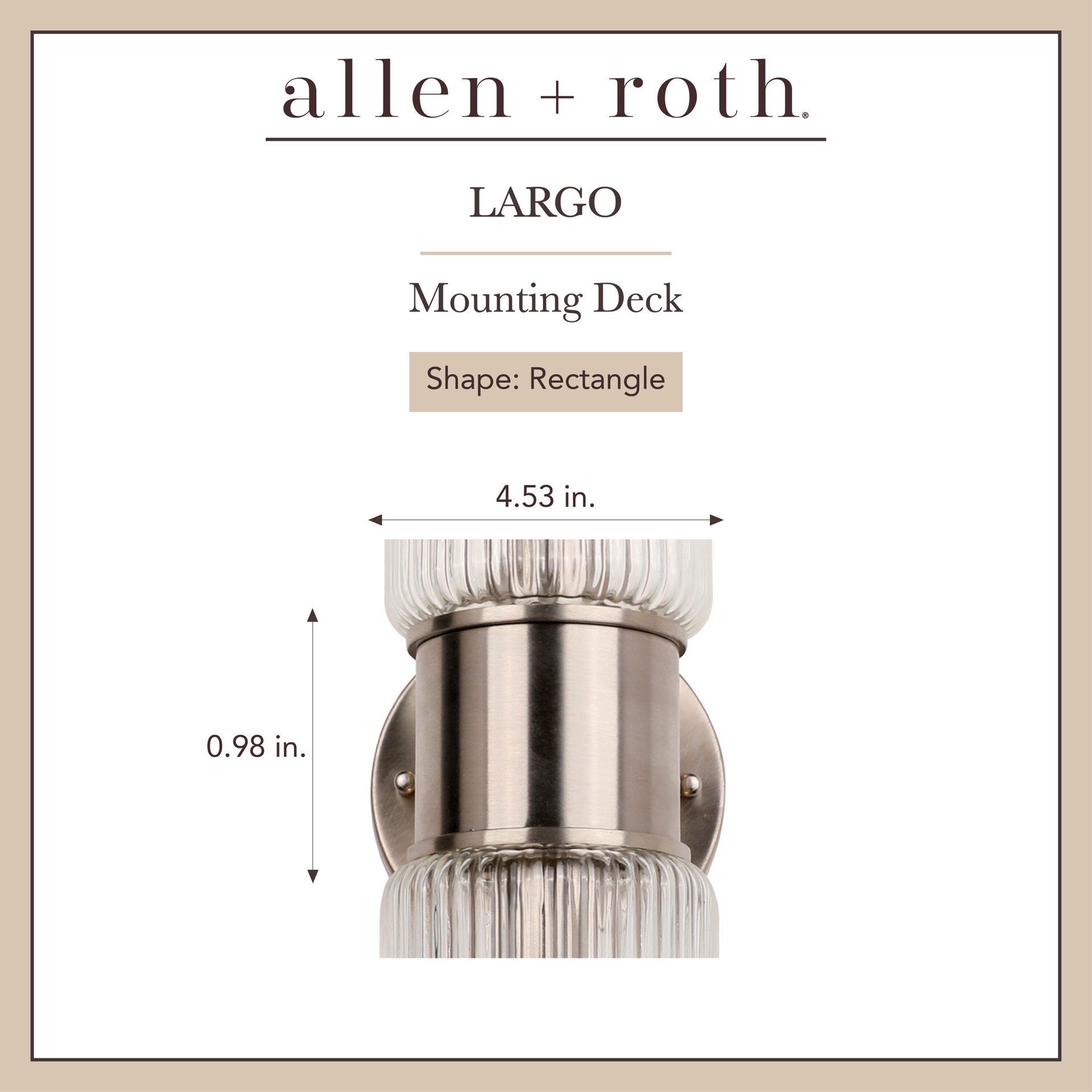 slide 2 of 6, allen + roth Largo 5.5-in 2 -Light Brushed Nickel Modern/contemporary Vanity light, 1 ct