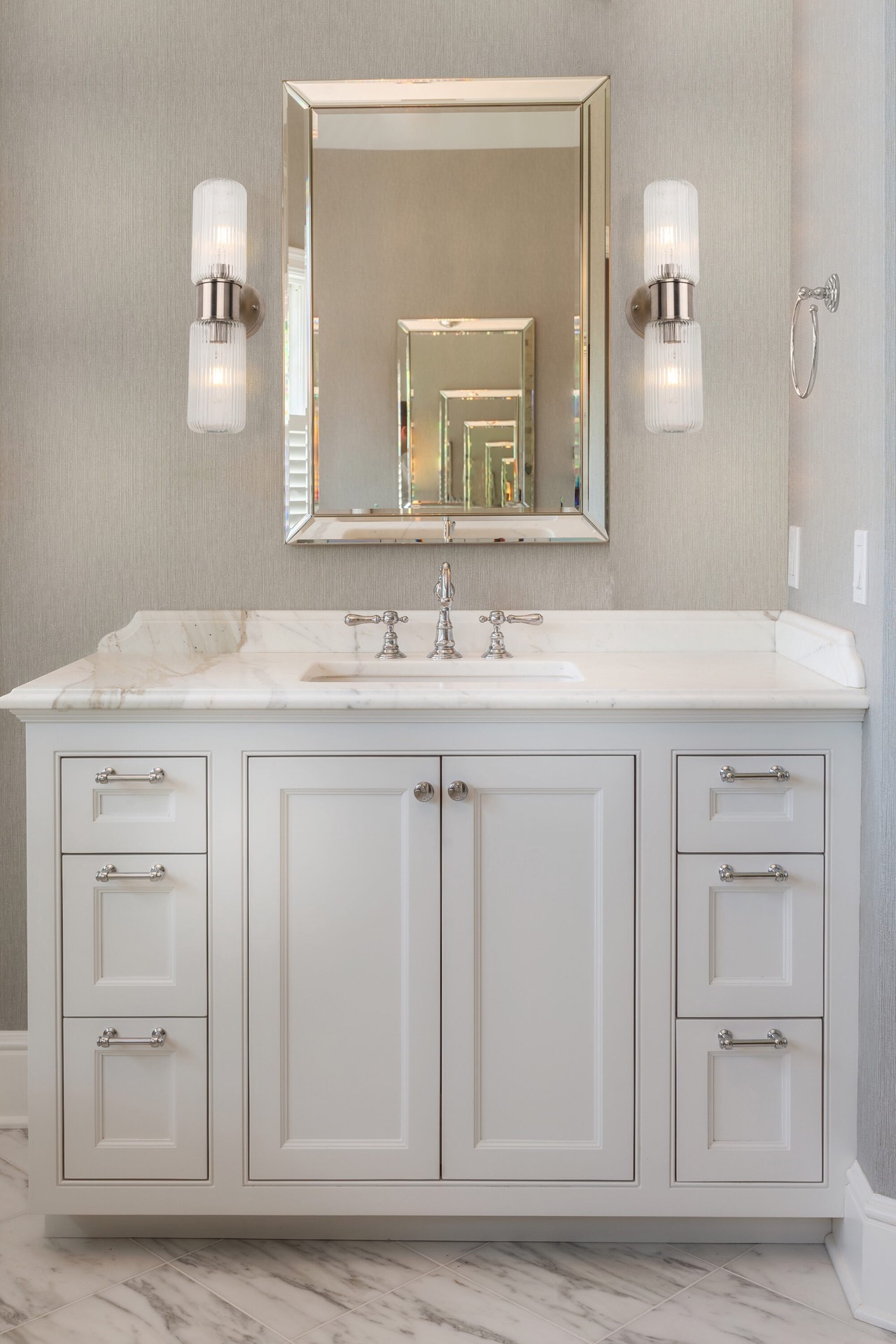 slide 6 of 6, allen + roth Largo 5.5-in 2 -Light Brushed Nickel Modern/contemporary Vanity light, 1 ct