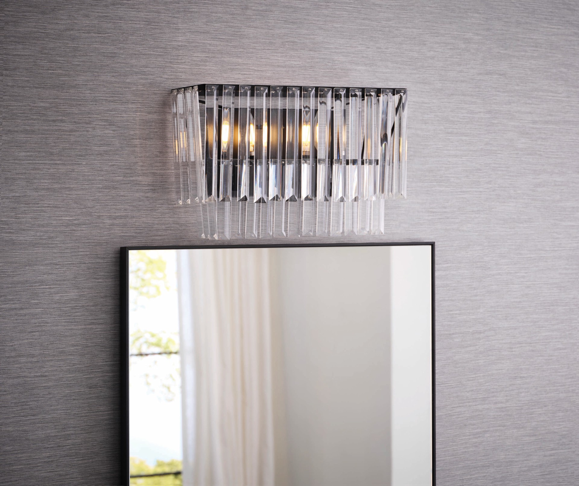 slide 1 of 6, allen + roth Atchison 16-in 2 -Light Matte Black Modern/contemporary Vanity light, 1 ct