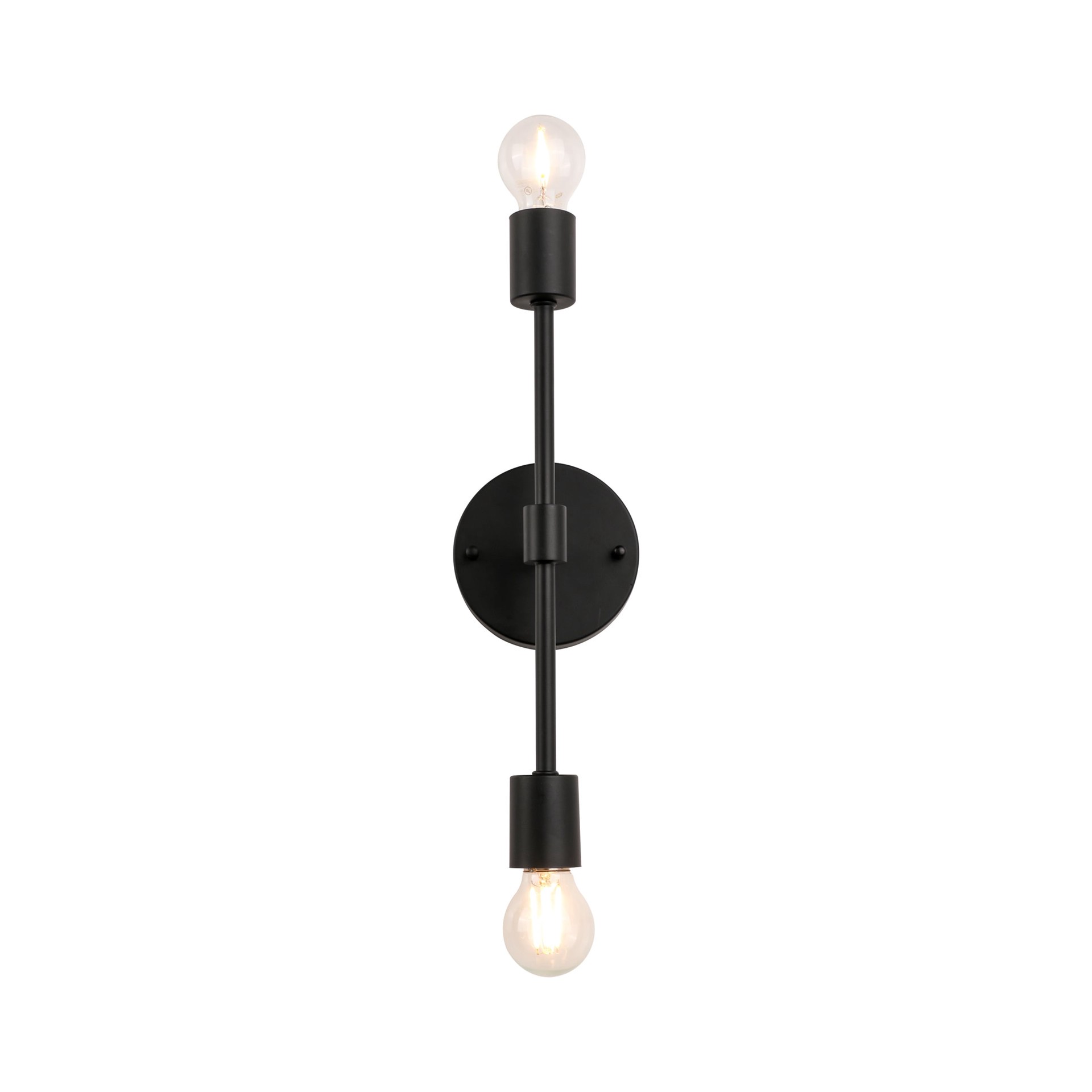 slide 4 of 6, Origin 21 Shaye 4.5-in 2 Light Matte Black Modern/contemporary Bathroom Vanity light, 1 ct