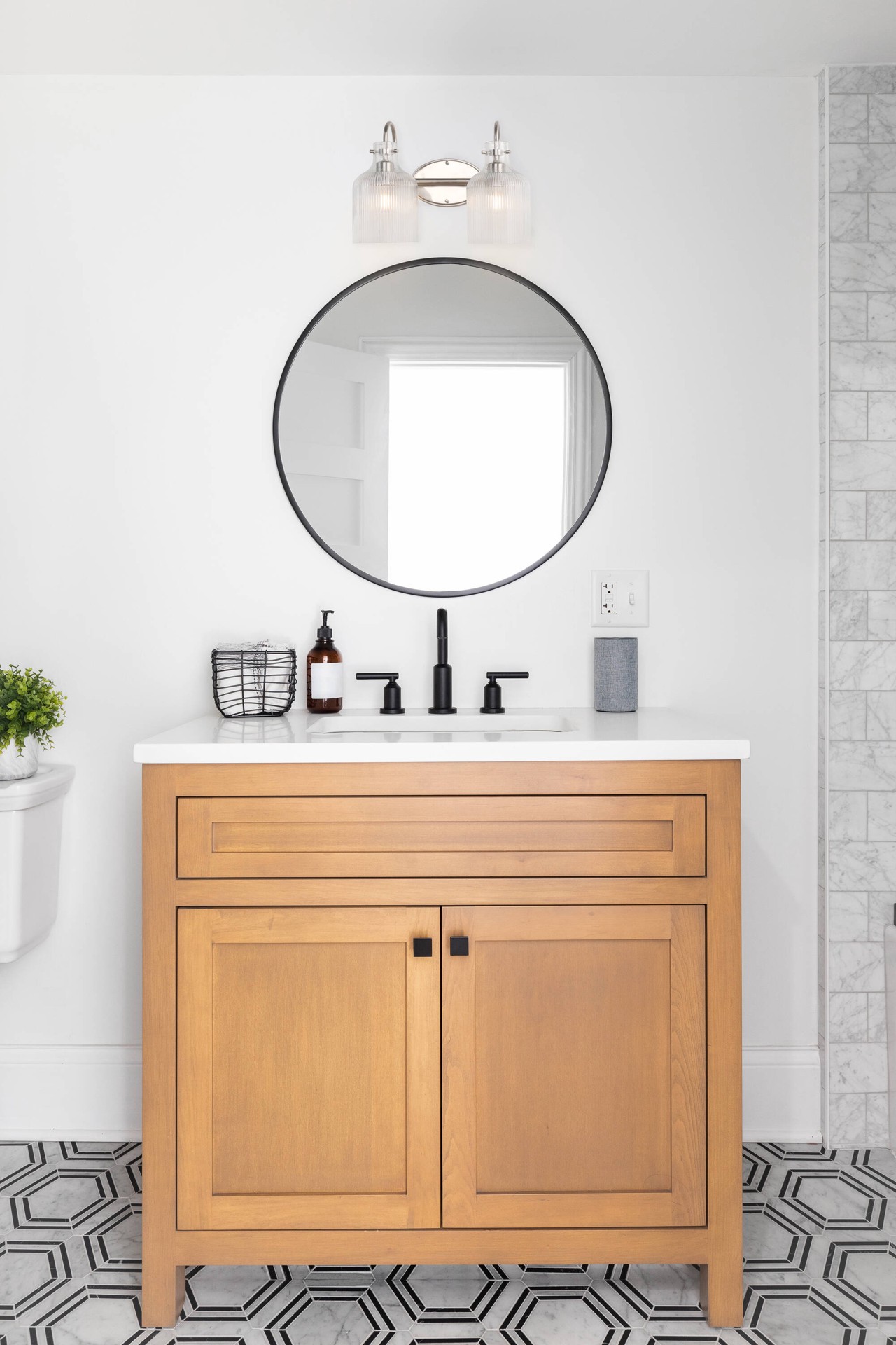 slide 5 of 6, allen + roth Littleton 14.87-in 2 -Light Brushed Nickel Traditional Vanity light, 1 ct