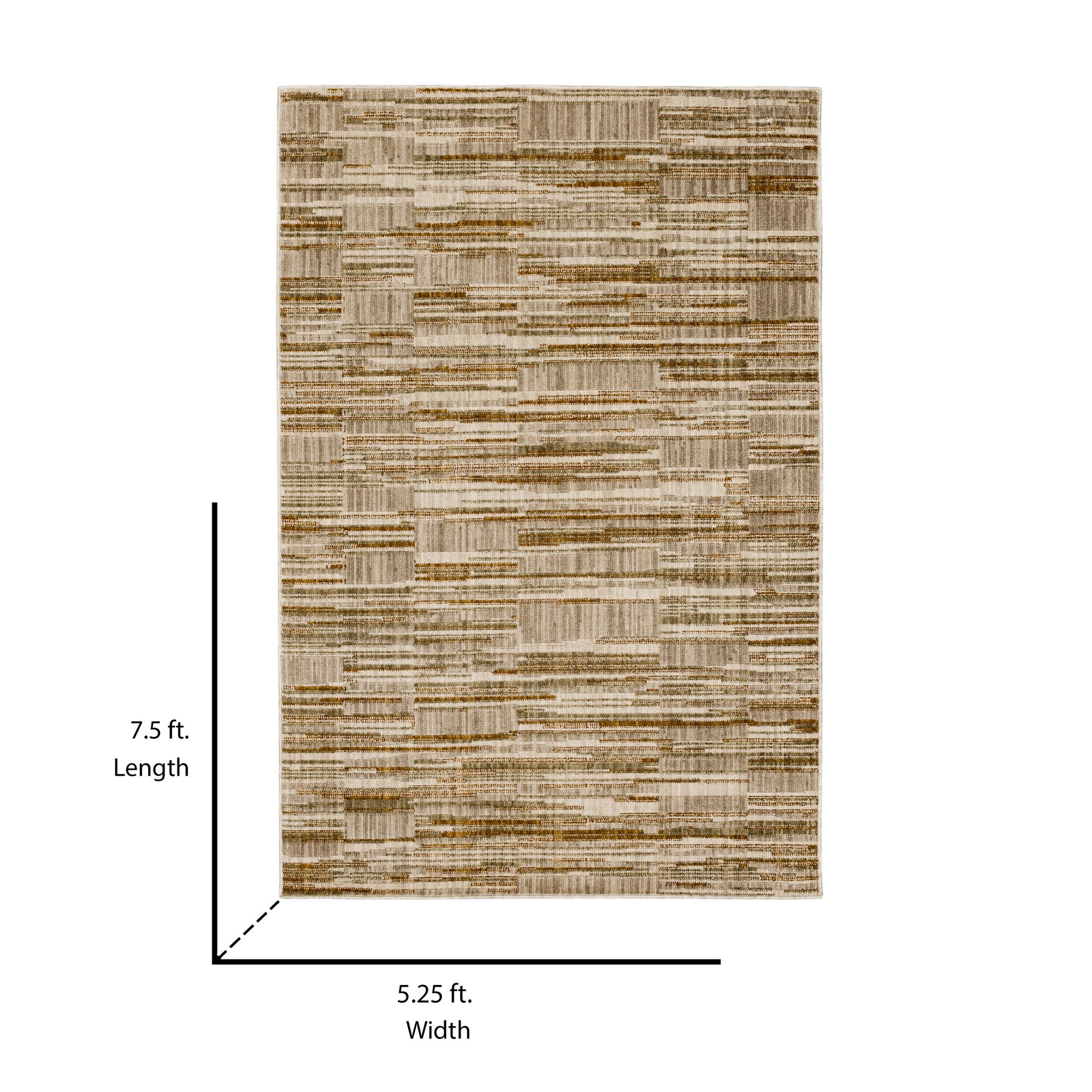 slide 4 of 6, allen + roth Hidden Embers 5 x 8 (ft) Loomed Brown Rectangular Indoor Pet Friendly Area rug, 1 ct