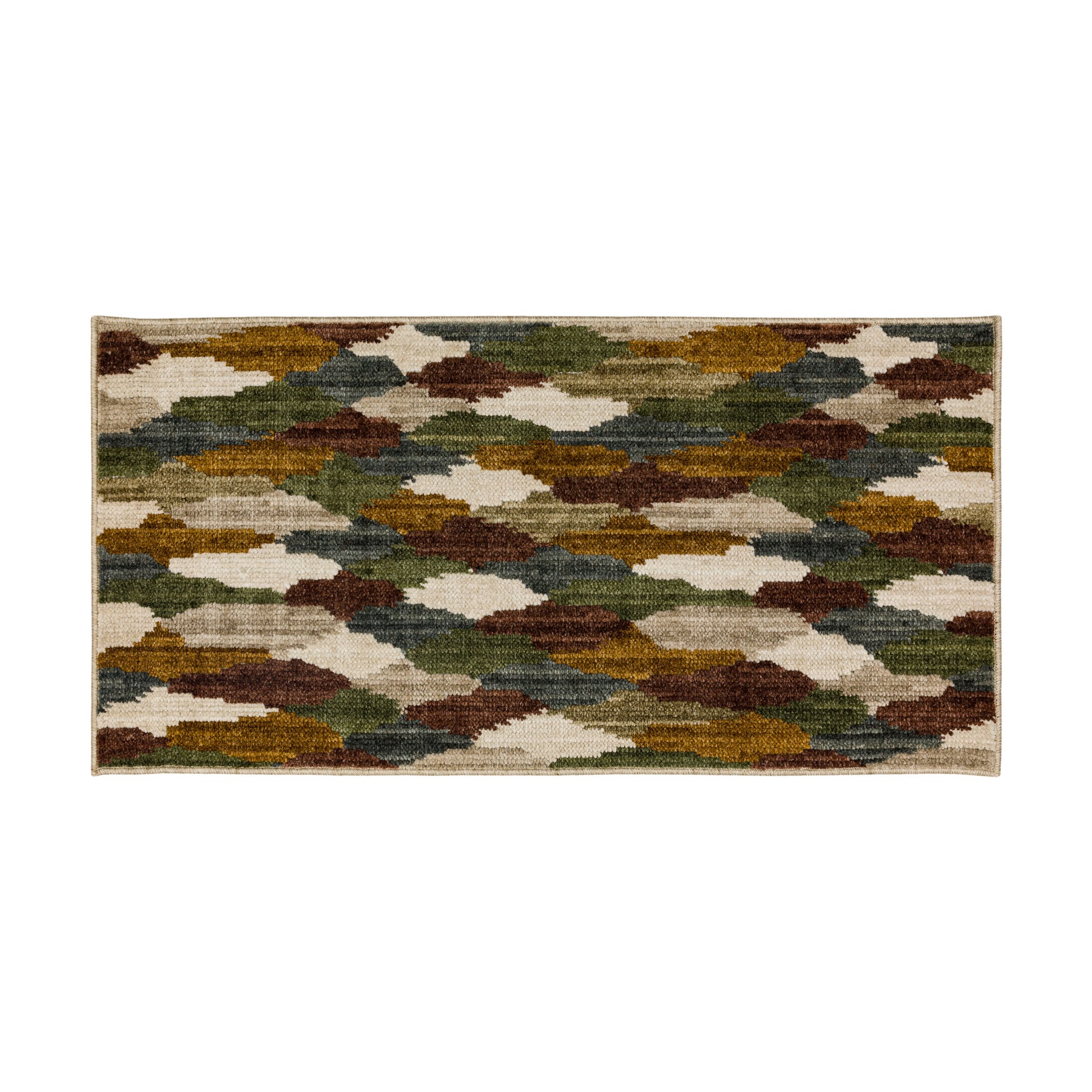 slide 2 of 6, allen + roth Raven Diamonds 2 x 4 (ft) Multiple colors/finishes Rectangular Indoor Pet Friendly Throw rug 2, 1 ct