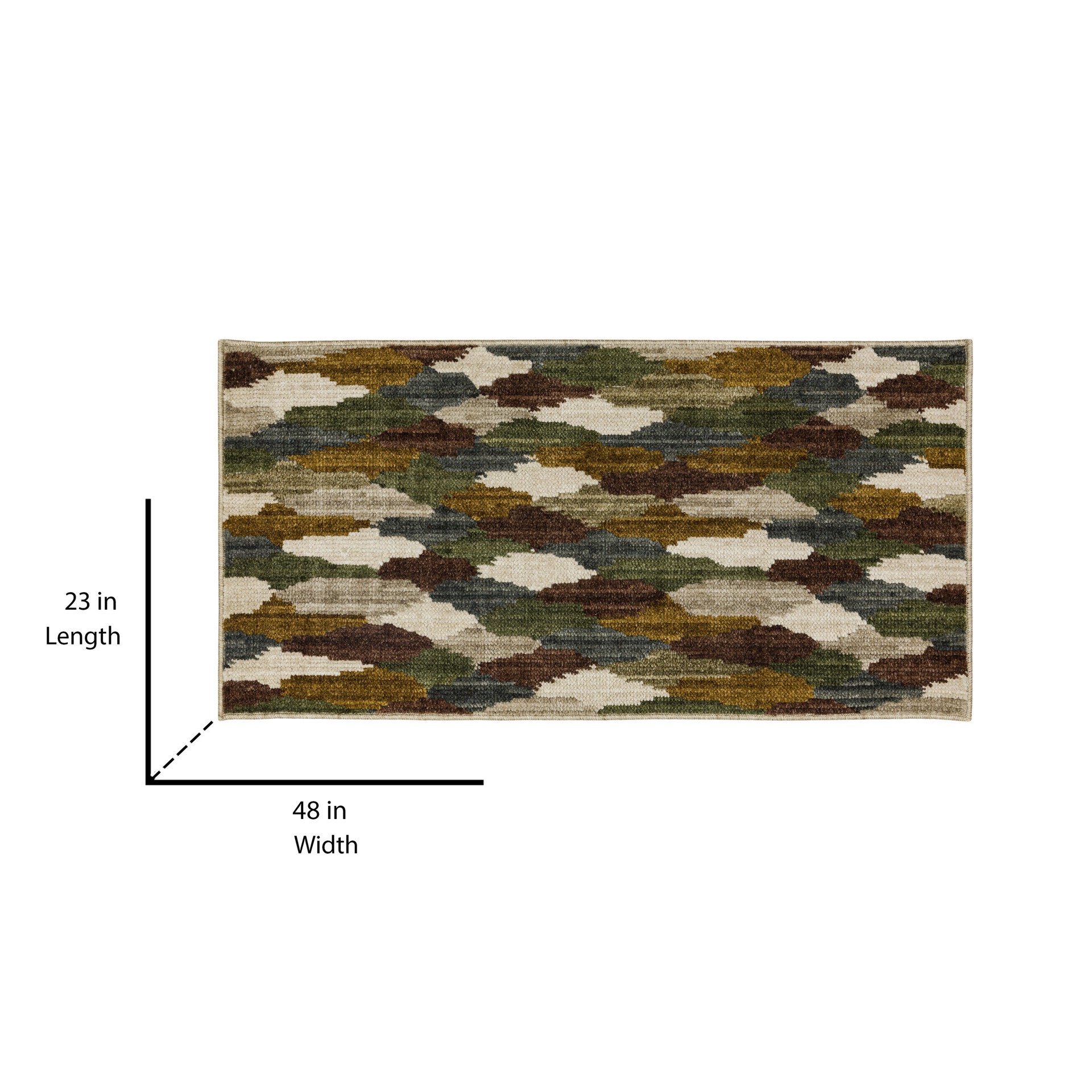 slide 4 of 6, allen + roth Raven Diamonds 2 x 4 (ft) Multiple colors/finishes Rectangular Indoor Pet Friendly Throw rug 2, 1 ct