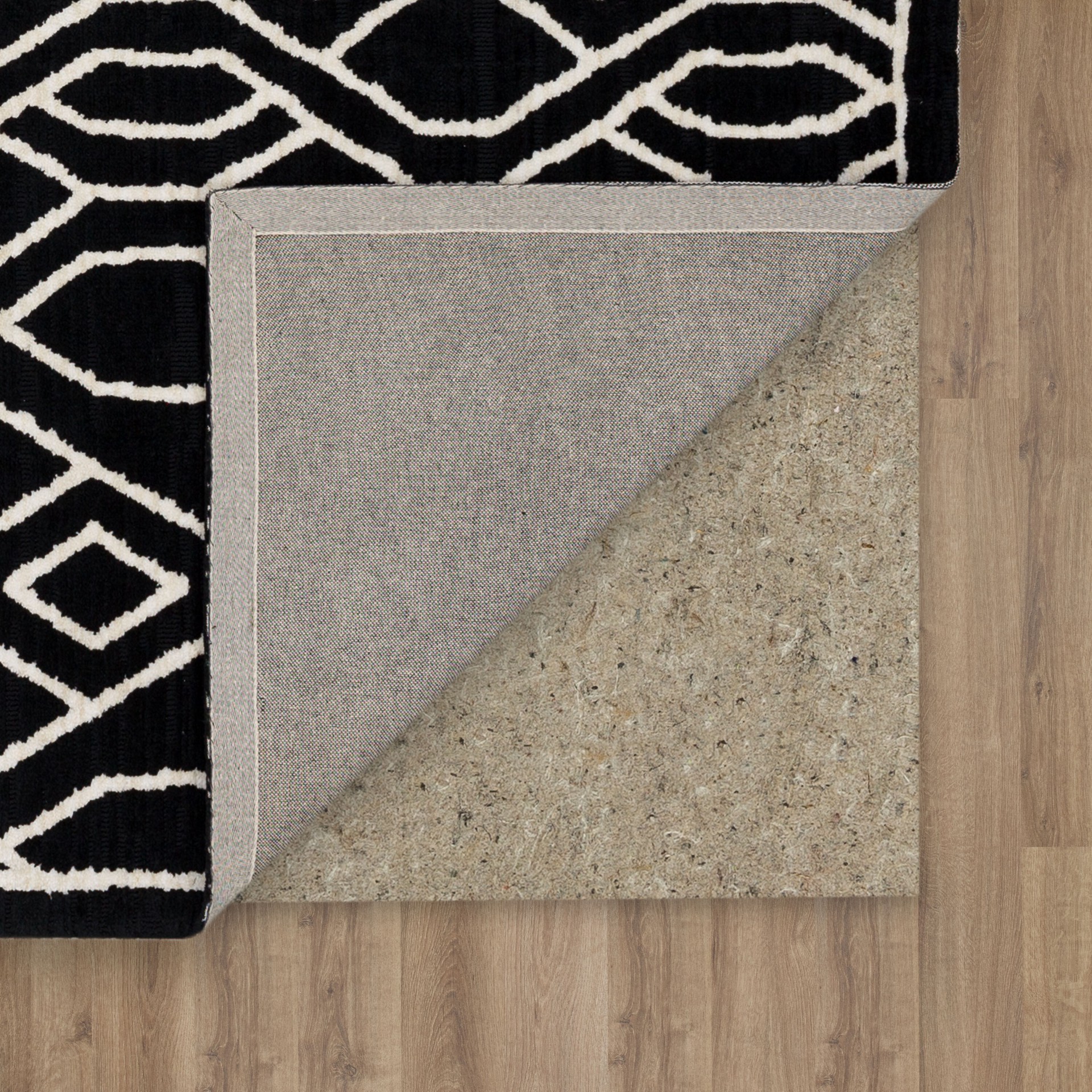 slide 4 of 6, allen + roth Dark Exuberance 5 x 7 (ft) Loomed Black and white Rectangular Indoor Pet Friendly Area rug, 1 ct