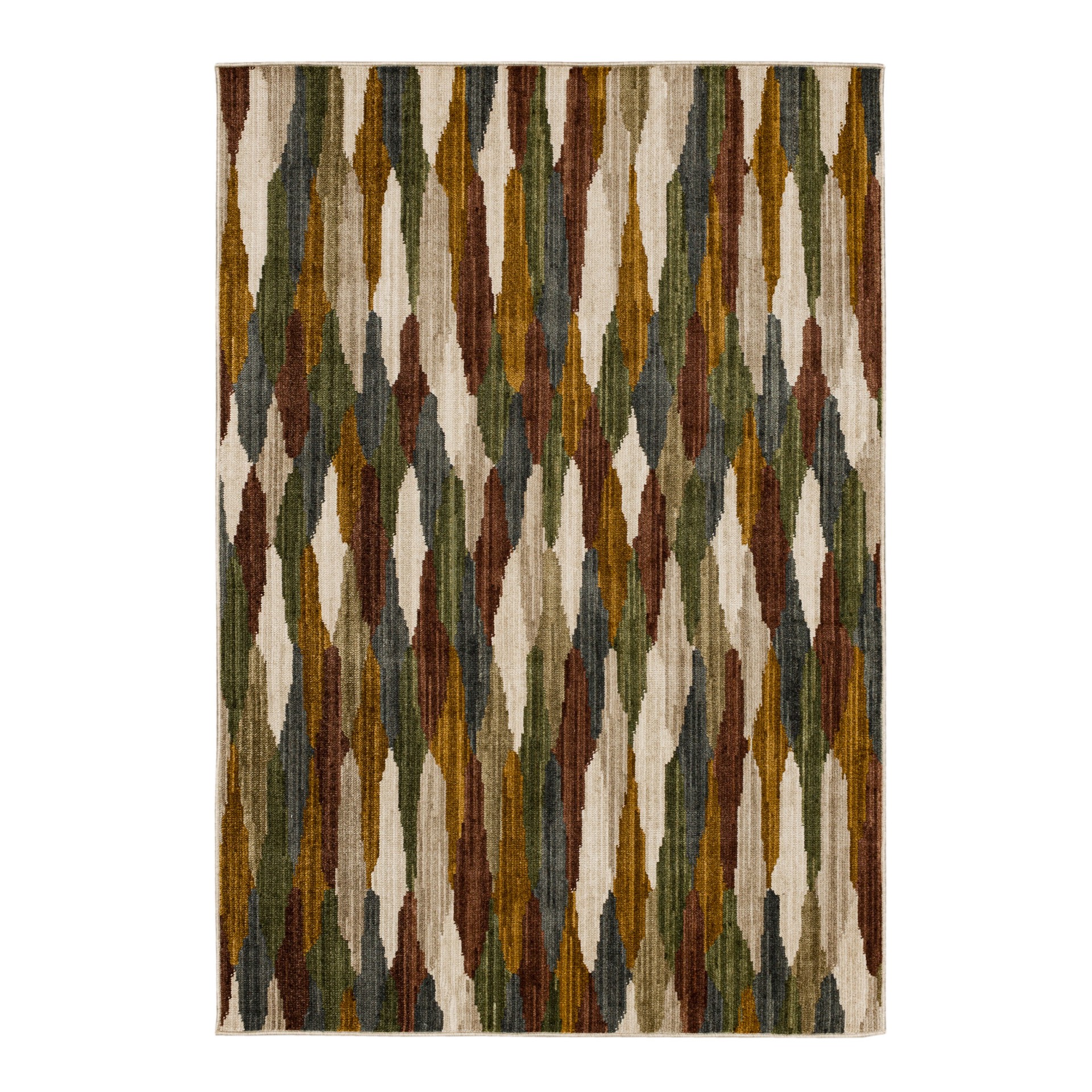 slide 2 of 6, allen + roth Raven Diamonds 5 x 8 (ft) Loomed Multiple colors/finishes Rectangular Indoor Pet Friendly Area rug, 1 ct