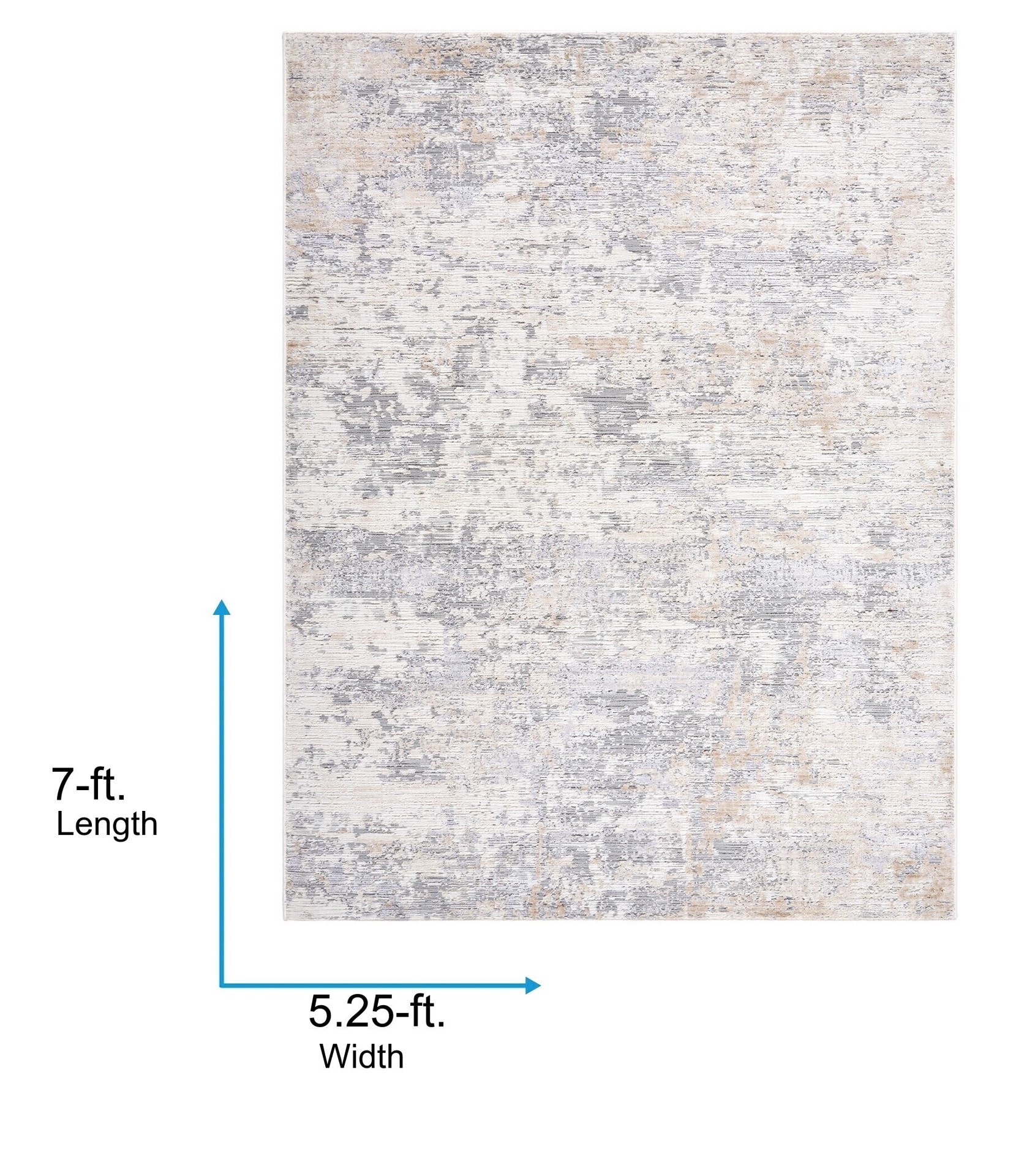 slide 5 of 6, allen + roth Sandstone Speckle 5 x 8 (ft) Loomed Gray Rectangular Indoor Abstract Industrial Pet Friendly Area rug, 1 ct