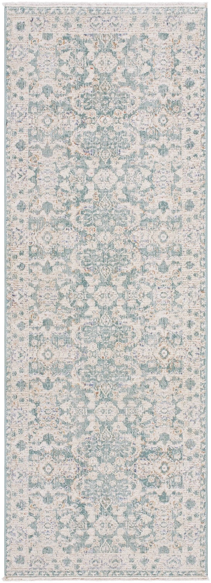 slide 2 of 6, allen + roth Olive Flowers 2 x 8 (ft) Loomed Green Rectangular Indoor Floral/Botanical Persian Pet Friendly Runner rug, 1 ct