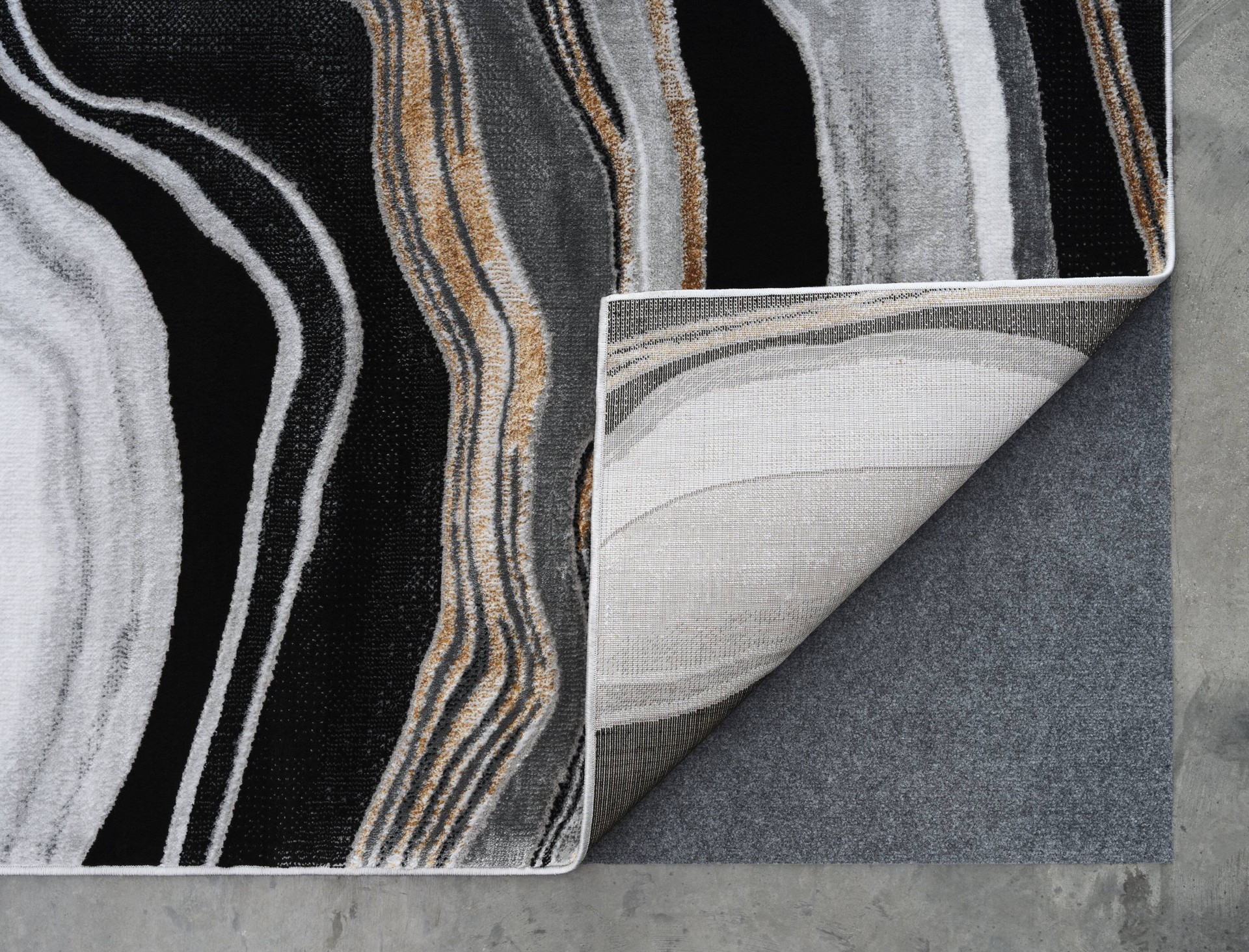 slide 6 of 6, Origin 21 Endless Space 5 x 8 (ft) Loomed Onyx Rectangular Indoor Geode Mid-Century Modern Pet Friendly Area rug, 1 ct