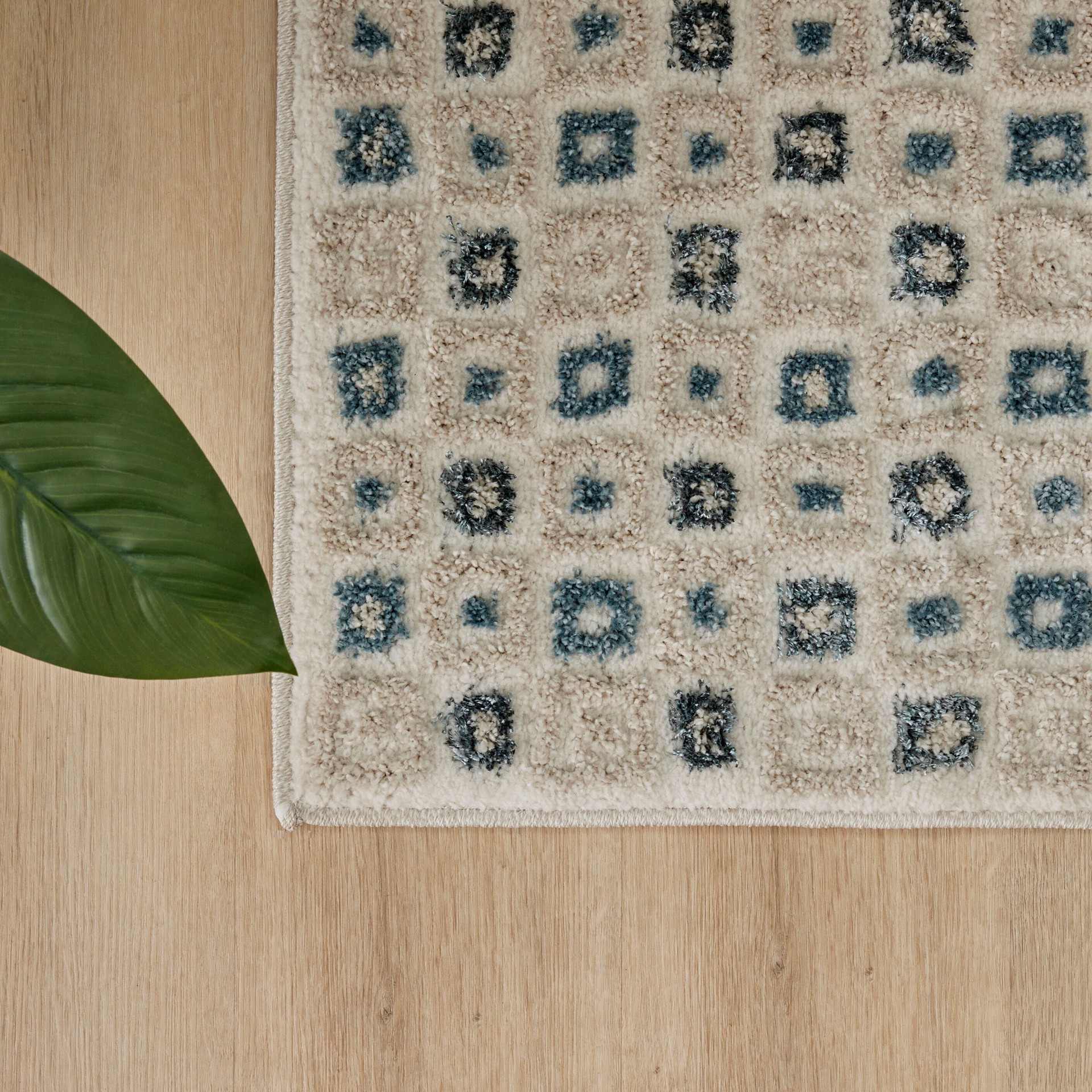 slide 2 of 6, allen + roth Rippled Azure 2 x 3 (ft) Loomed Blue/White Rectangular Indoor Geometric Coastal Pet Friendly Area rug, 1 ct