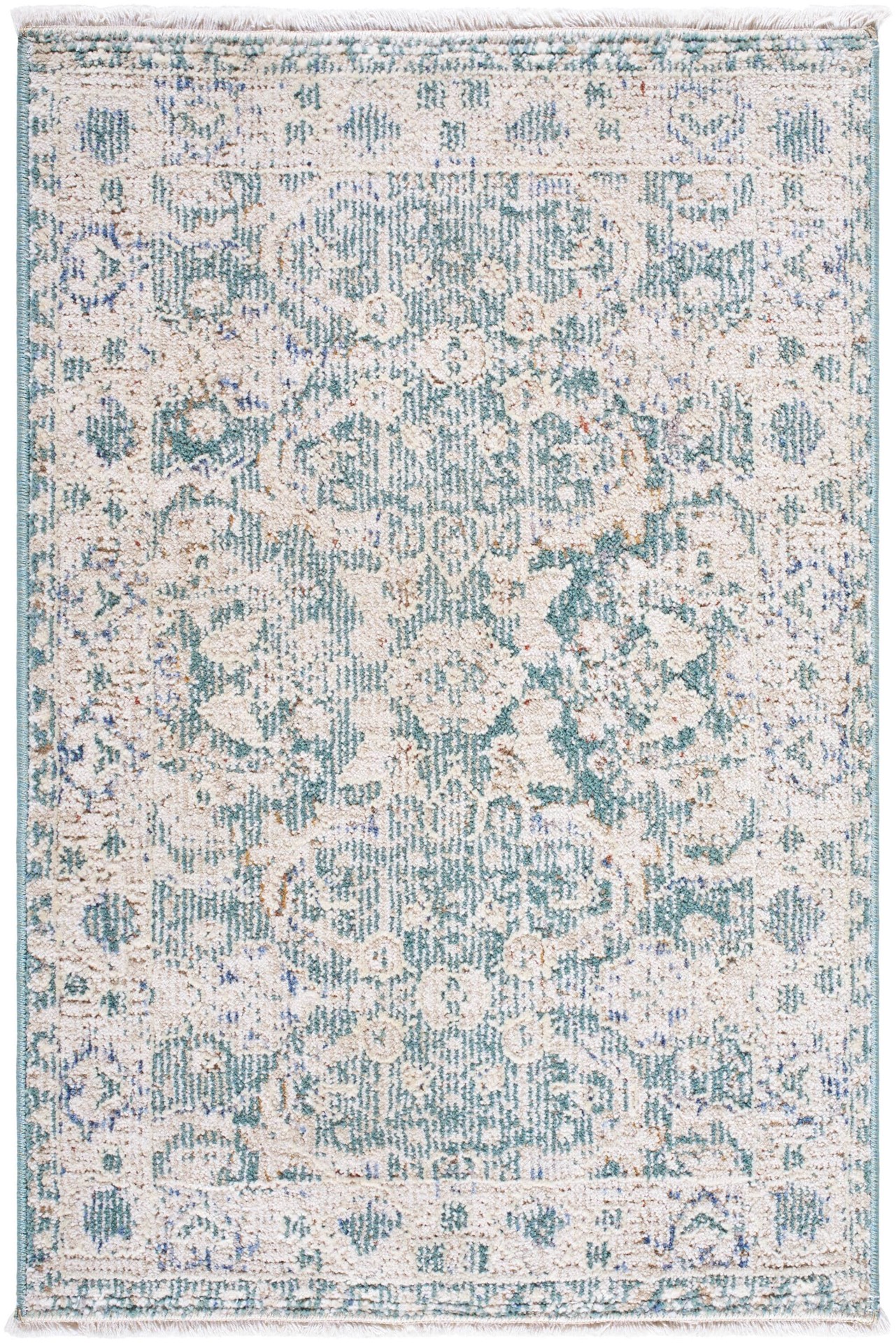 slide 2 of 6, allen + roth Olive Flowers 2 x 3 (ft) Loomed Green Rectangular Indoor Floral/Botanical Persian Pet Friendly Area rug, 1 ct