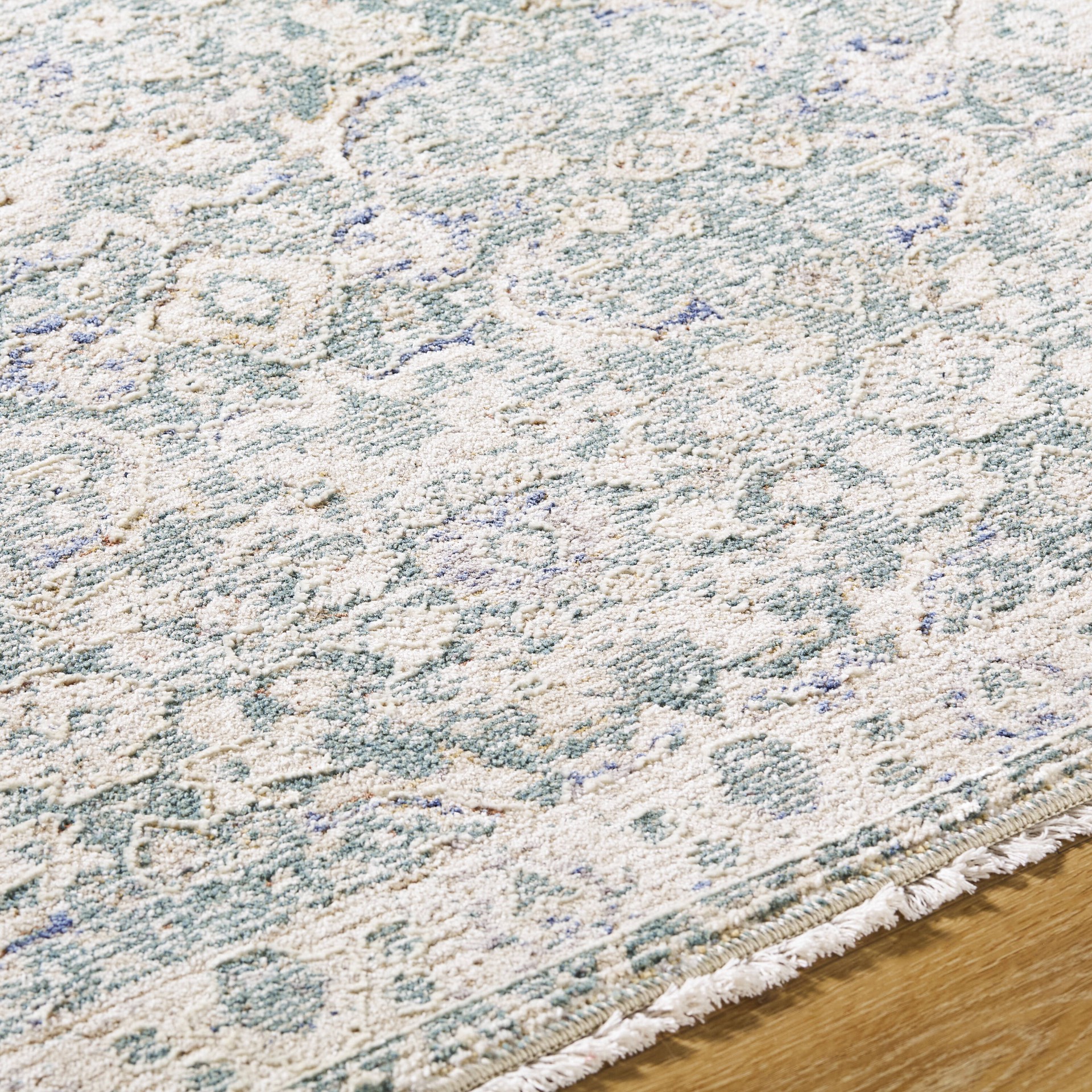 slide 4 of 6, allen + roth Olive Flowers 2 x 3 (ft) Loomed Green Rectangular Indoor Floral/Botanical Persian Pet Friendly Area rug, 1 ct