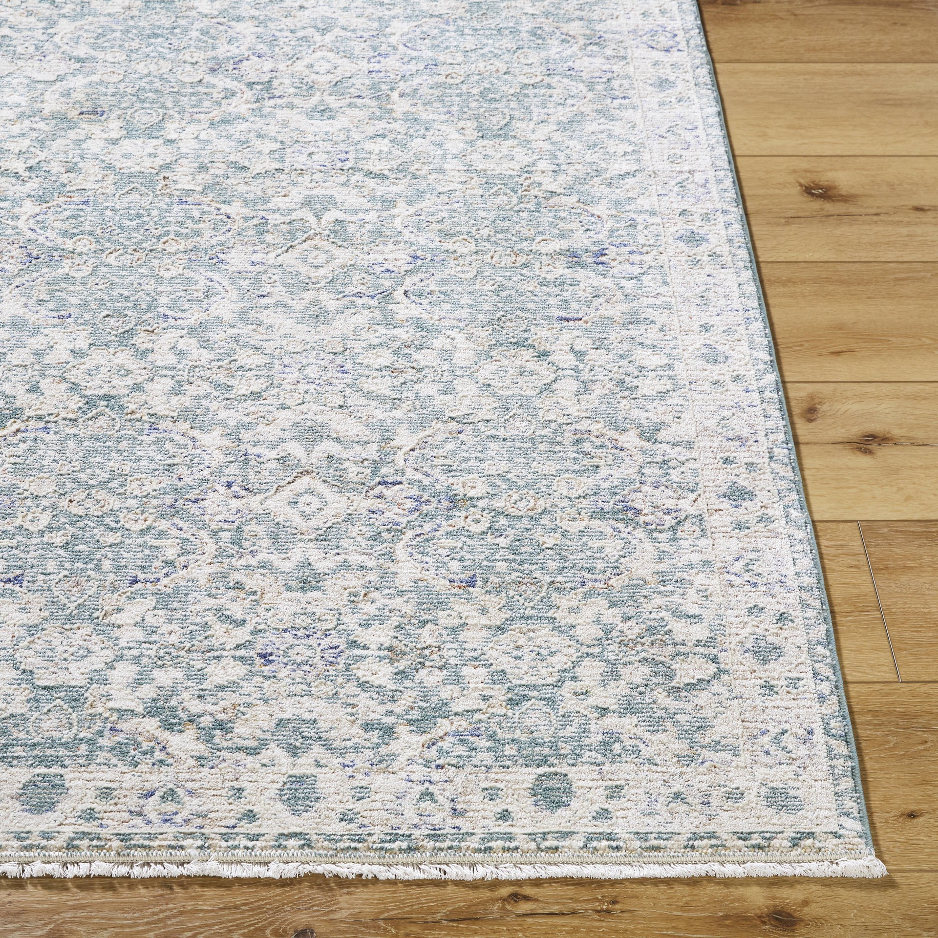 slide 6 of 6, allen + roth Olive Flowers 2 x 3 (ft) Loomed Green Rectangular Indoor Floral/Botanical Persian Pet Friendly Area rug, 1 ct