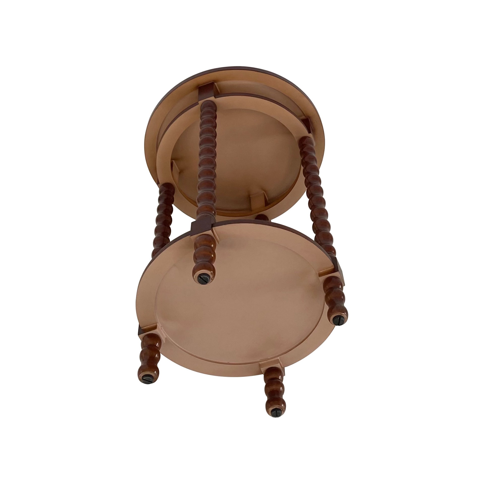 slide 4 of 6, allen + roth 18-in W x 26-in H Brown Wood veneer Round Casual End Table, 1 ct