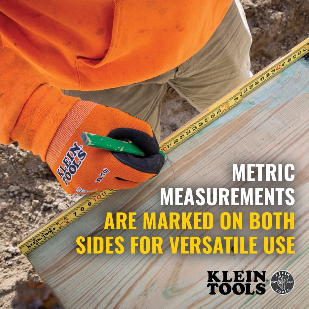 slide 3 of 6, Klein Tools Fiberglass Folding Ruler, Outside Reading, Metric, 1 ct