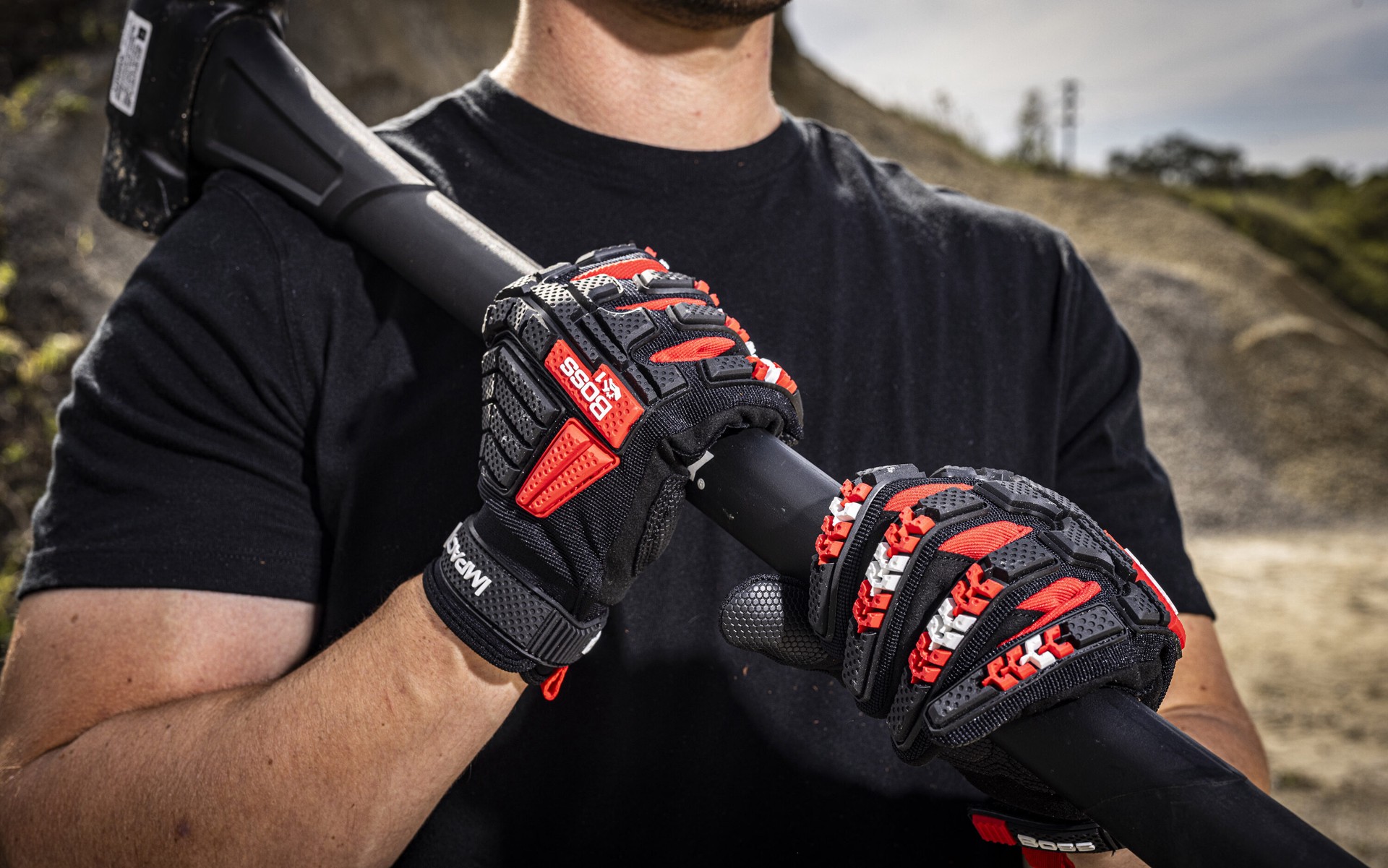 slide 2 of 6, Boss Large Black Synthetic leather Demolition Gloves 1 -Pairs, 1 ct