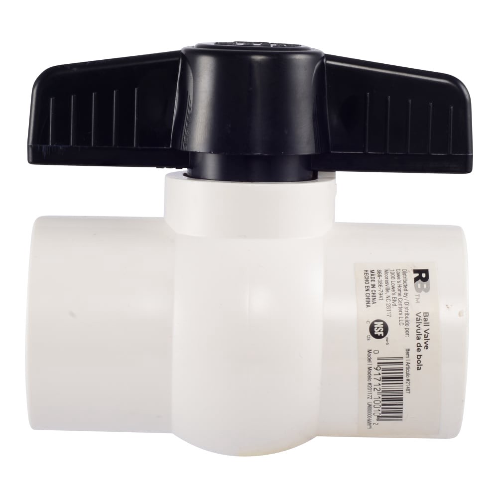 slide 3 of 6, RELIABILT 1-1/4-in PVC Sch 40 Ball Valve, 1 ct