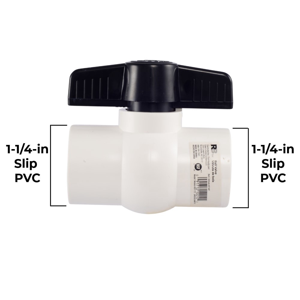 slide 6 of 6, RELIABILT 1-1/4-in PVC Sch 40 Ball Valve, 1 ct