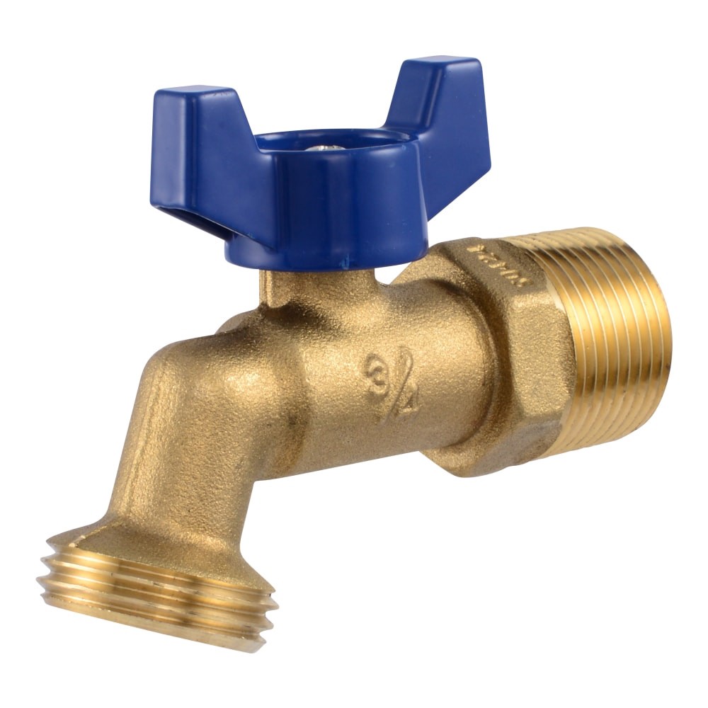 slide 1 of 6, RELIABILT 3/4-in MNPT Brass Quarter turn Hose bibb, 1 ct