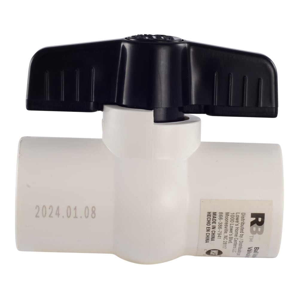 slide 3 of 6, RELIABILT 1/2-in PVC Sch 40 Ball Valve, 1 ct