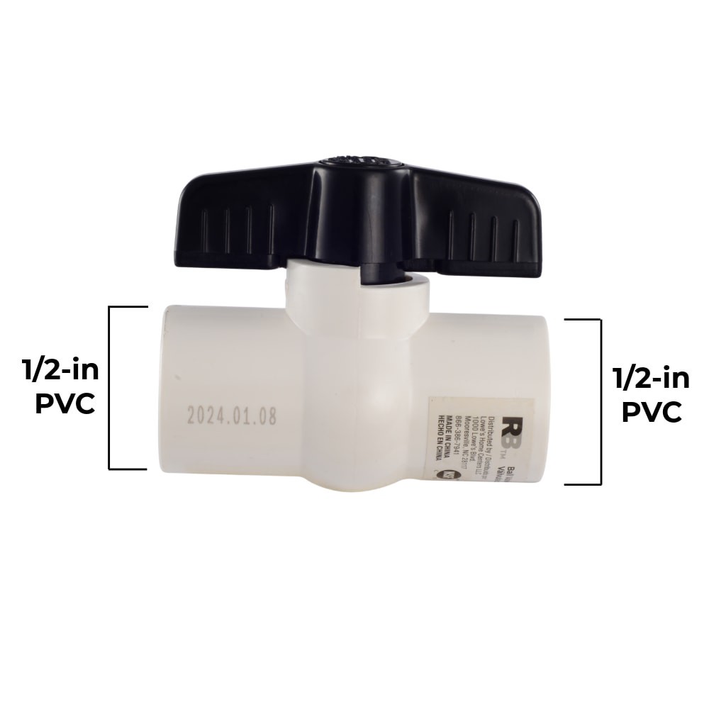 slide 6 of 6, RELIABILT 1/2-in PVC Sch 40 Ball Valve, 1 ct