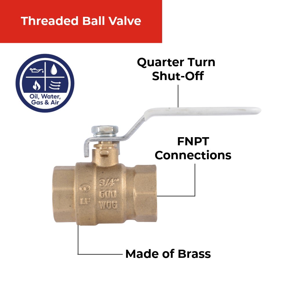 slide 5 of 5, RELIABILT 3/8-in FNPT Brass Ball Valve, 1 ct