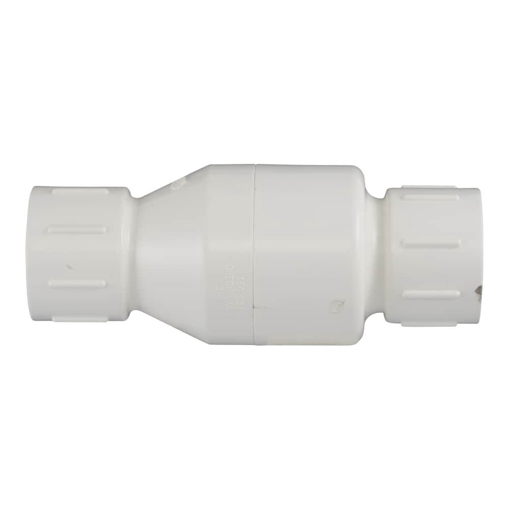 slide 3 of 6, RELIABILT 1-in PVC x PVC PVC Sch 40 Spring loaded check valve, 1 ct