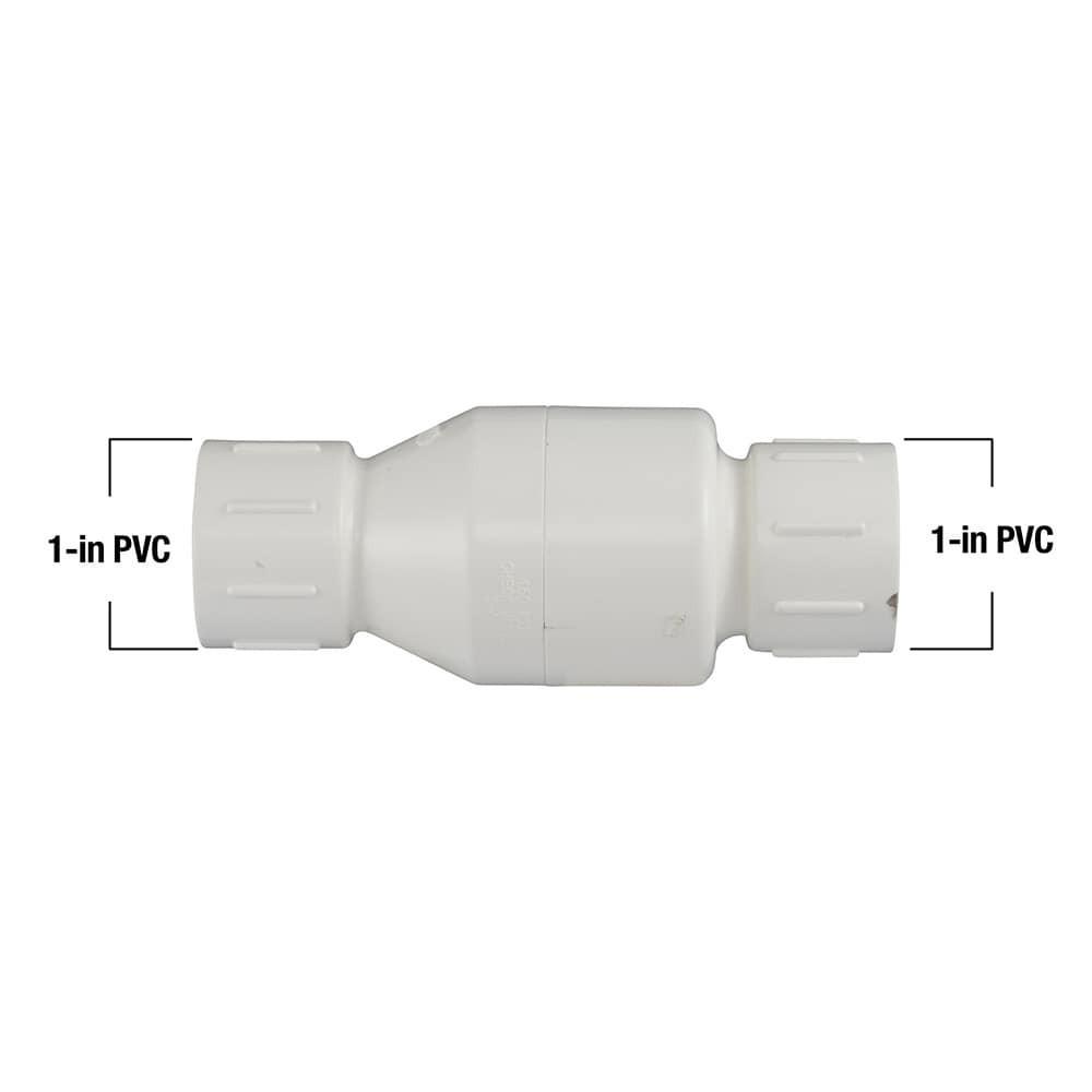 slide 4 of 6, RELIABILT 1-in PVC x PVC PVC Sch 40 Spring loaded check valve, 1 ct