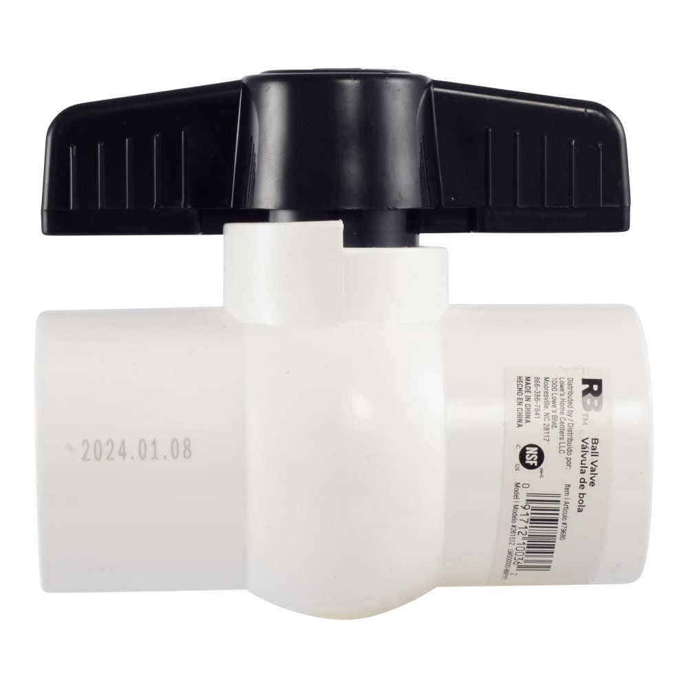 slide 3 of 5, RELIABILT 1-1/4-in FNPT PVC Sch 40 Ball Valve, 1 ct