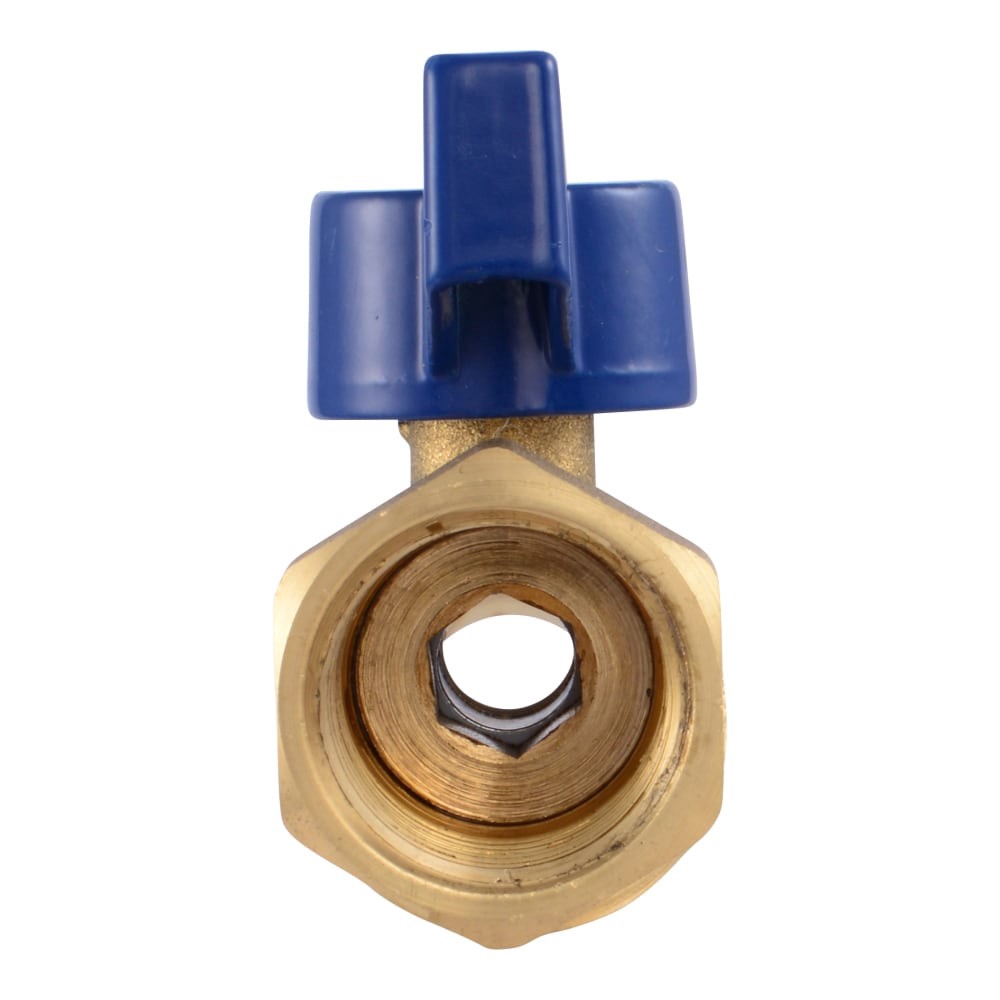 slide 2 of 6, RELIABILT 1/2-in FNPT Brass Quarter turn Hose bibb, 1 ct