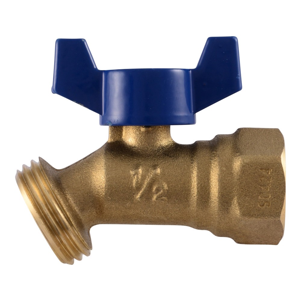 slide 3 of 6, RELIABILT 1/2-in FNPT Brass Quarter turn Hose bibb, 1 ct