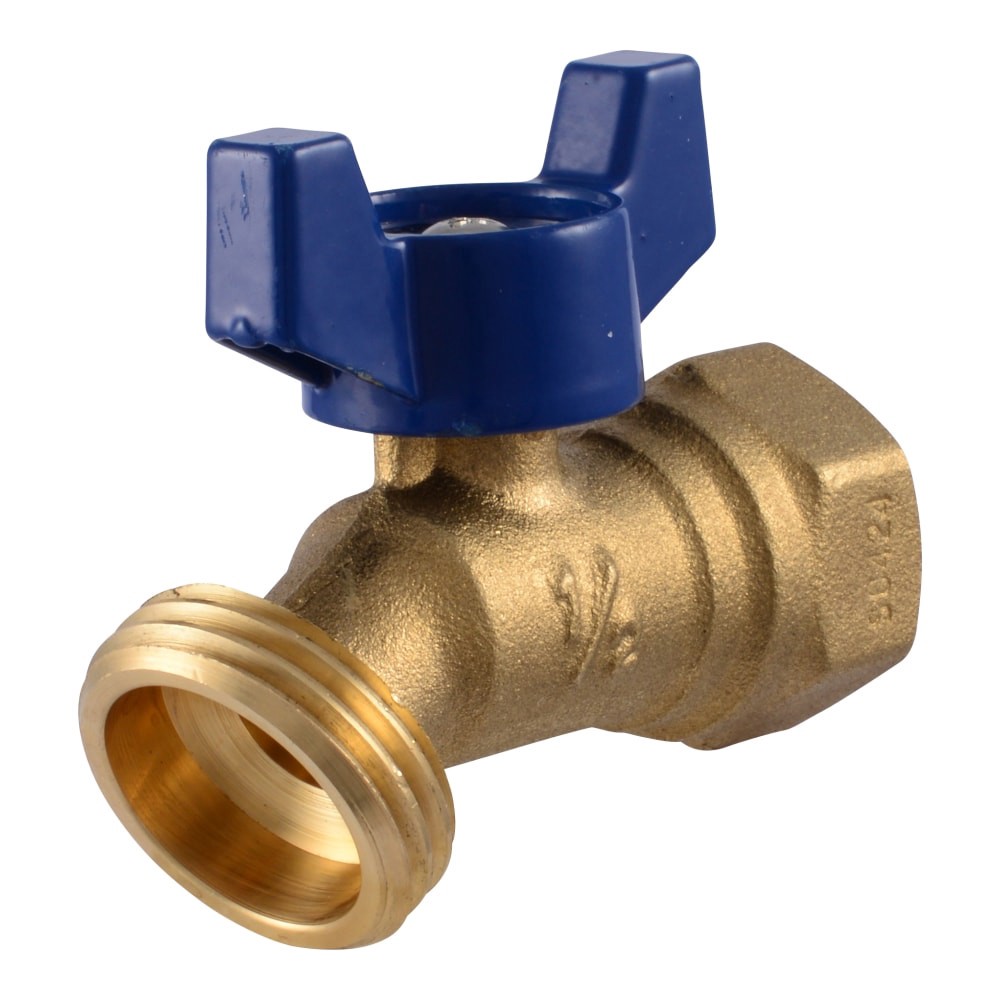 slide 1 of 6, RELIABILT 1/2-in FNPT Brass Quarter turn Hose bibb, 1 ct