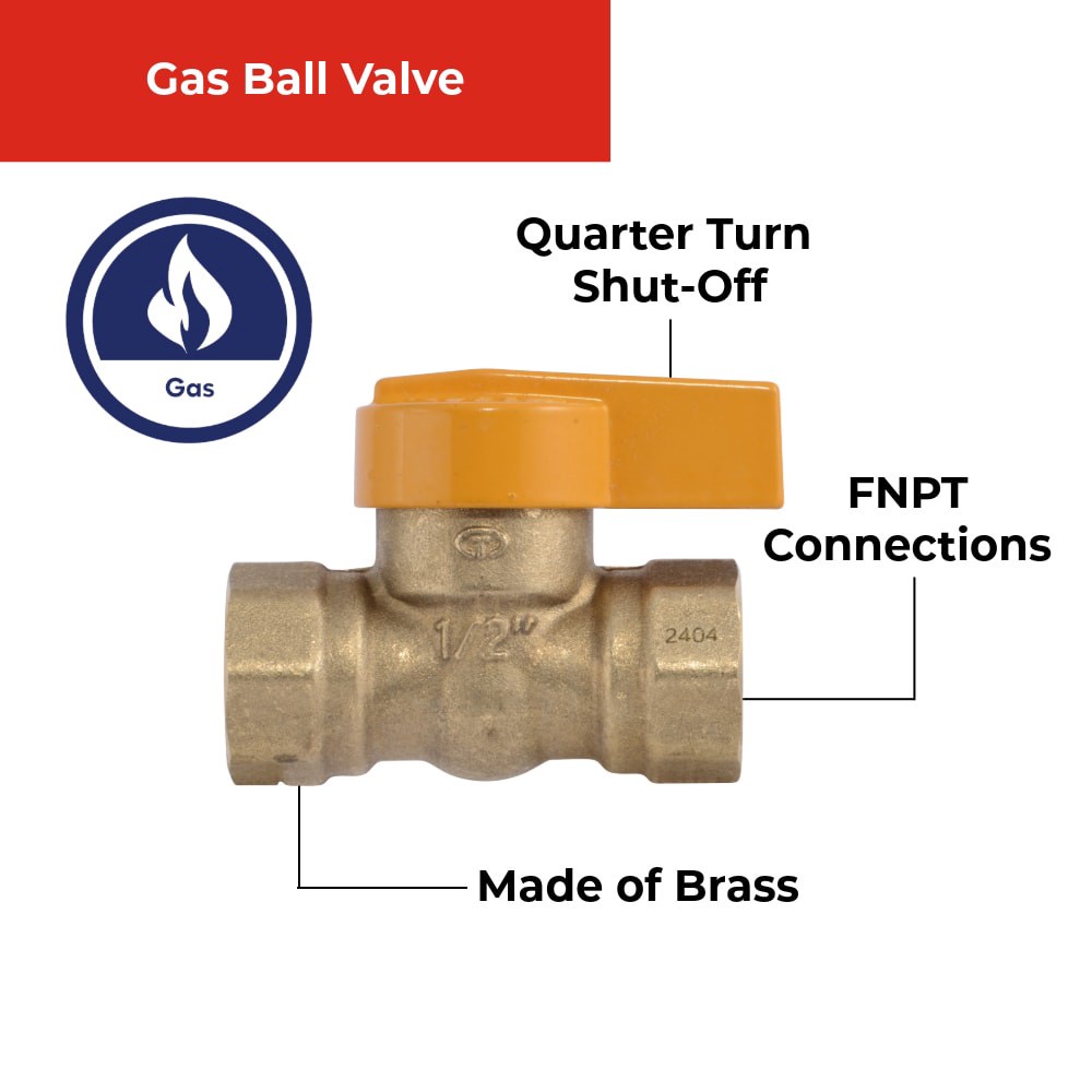 slide 5 of 5, RELIABILT Gas 1-in FNPT Brass Ball Valve, 1 ct