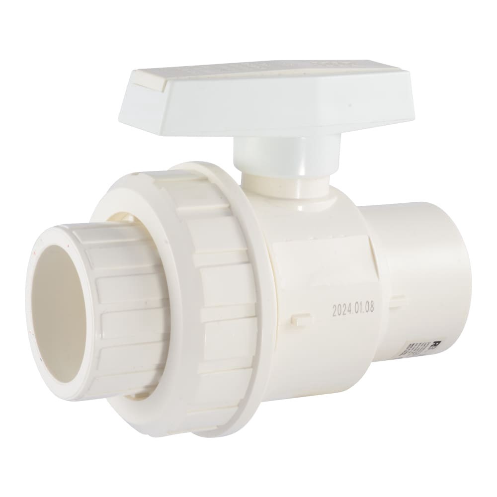 slide 1 of 5, RELIABILT Single Union 1-1/2-in PVC Sch 40 Ball Valve, 1 ct