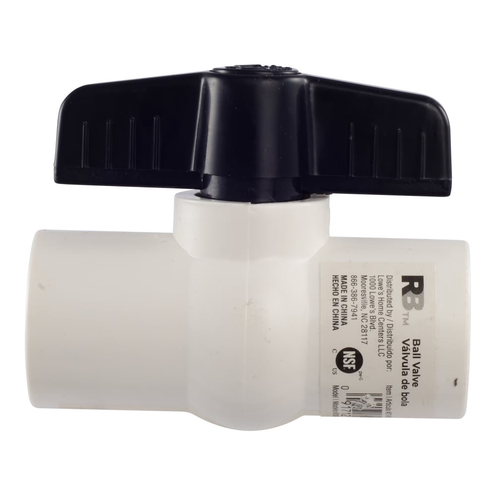 slide 3 of 6, RELIABILT 1/2-in FNPT PVC Sch 40 Ball Valve, 1 ct
