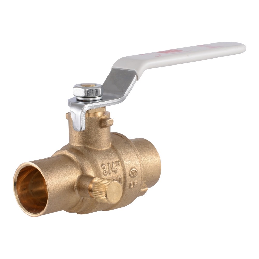 slide 1 of 5, RELIABILT Drain Vent 3/4-in Sweat Brass Ball Valve, 1 ct