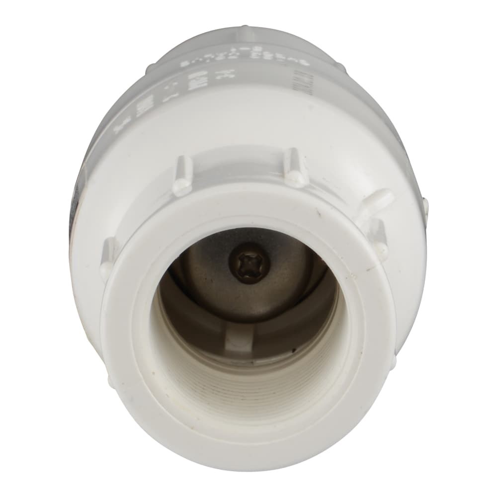slide 2 of 6, RELIABILT 3/4-in FNPT x FNPT PVC Sch 40 Spring loaded check valve, 1 ct