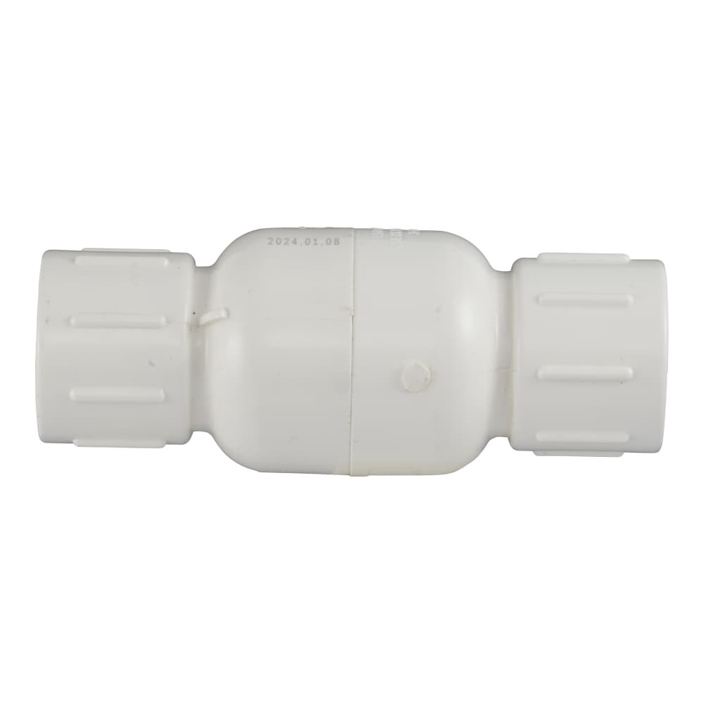 slide 3 of 6, RELIABILT 3/4-in FNPT x FNPT PVC Sch 40 Spring loaded check valve, 1 ct