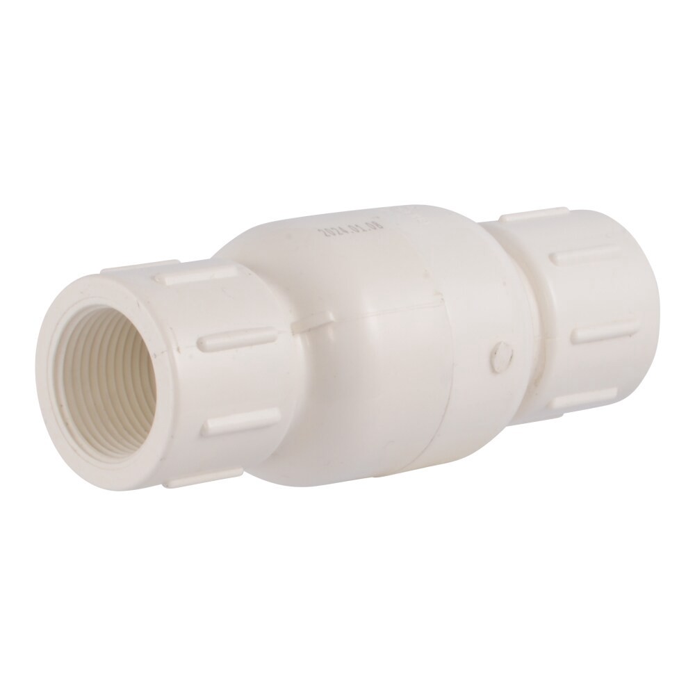 slide 1 of 6, RELIABILT 3/4-in FNPT x FNPT PVC Sch 40 Spring loaded check valve, 1 ct