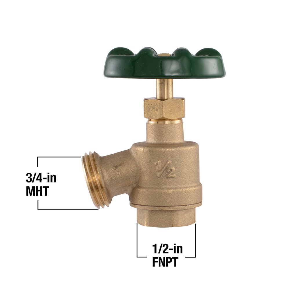 slide 4 of 5, RELIABILT 1/2-in Brass FNPT x MHT Garden valve, 1 ct