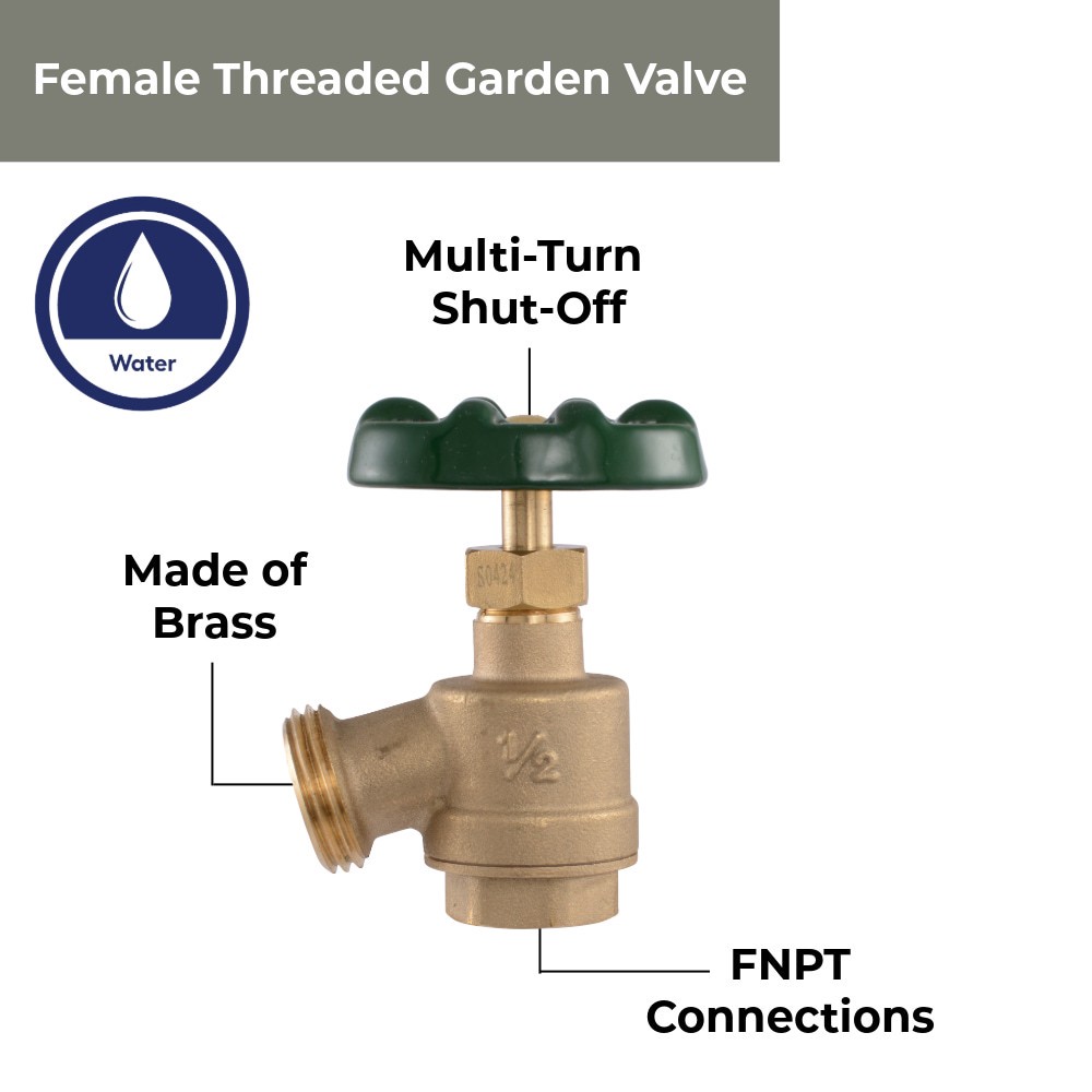 slide 5 of 5, RELIABILT 1/2-in Brass FNPT x MHT Garden valve, 1 ct