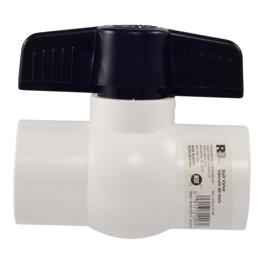 slide 3 of 5, RELIABILT Slip 1-in PVC PVC Sch 40 Ball Valve, 1 ct