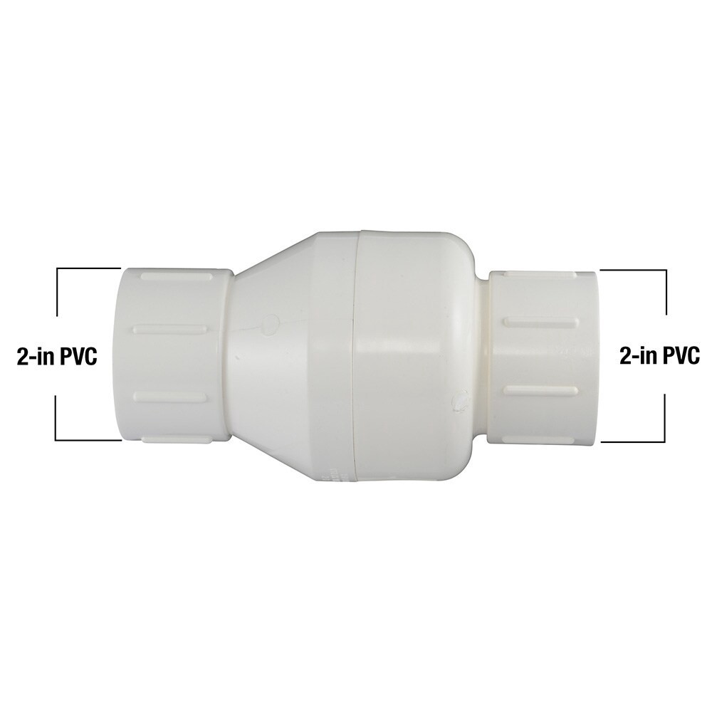 slide 4 of 5, RELIABILT 2-in PVC x PVC PVC Sch 40 Spring loaded check valve, 1 ct
