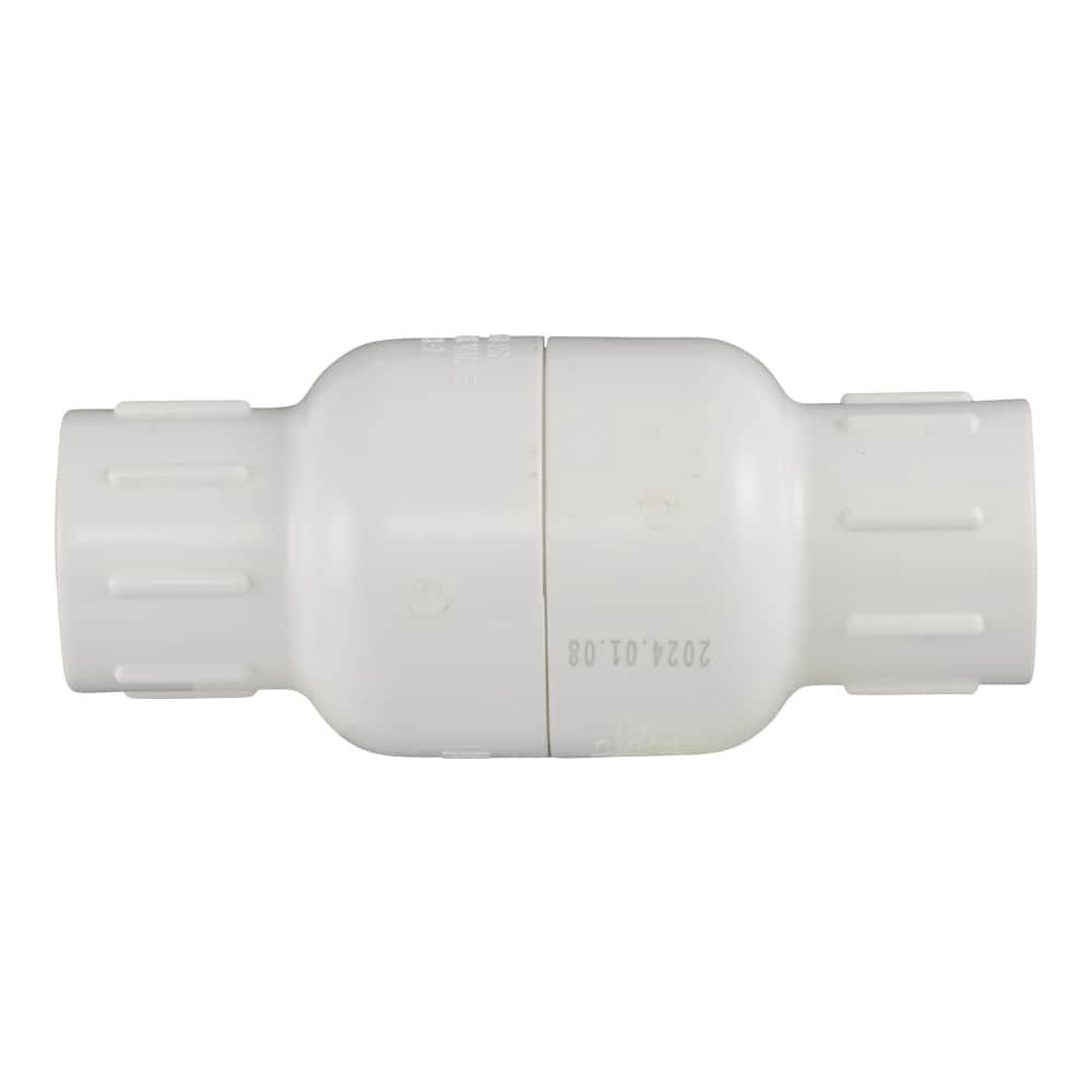 slide 3 of 6, RELIABILT 1/2-in PVC x PVC PVC Sch 40 Spring loaded check valve, 1 ct