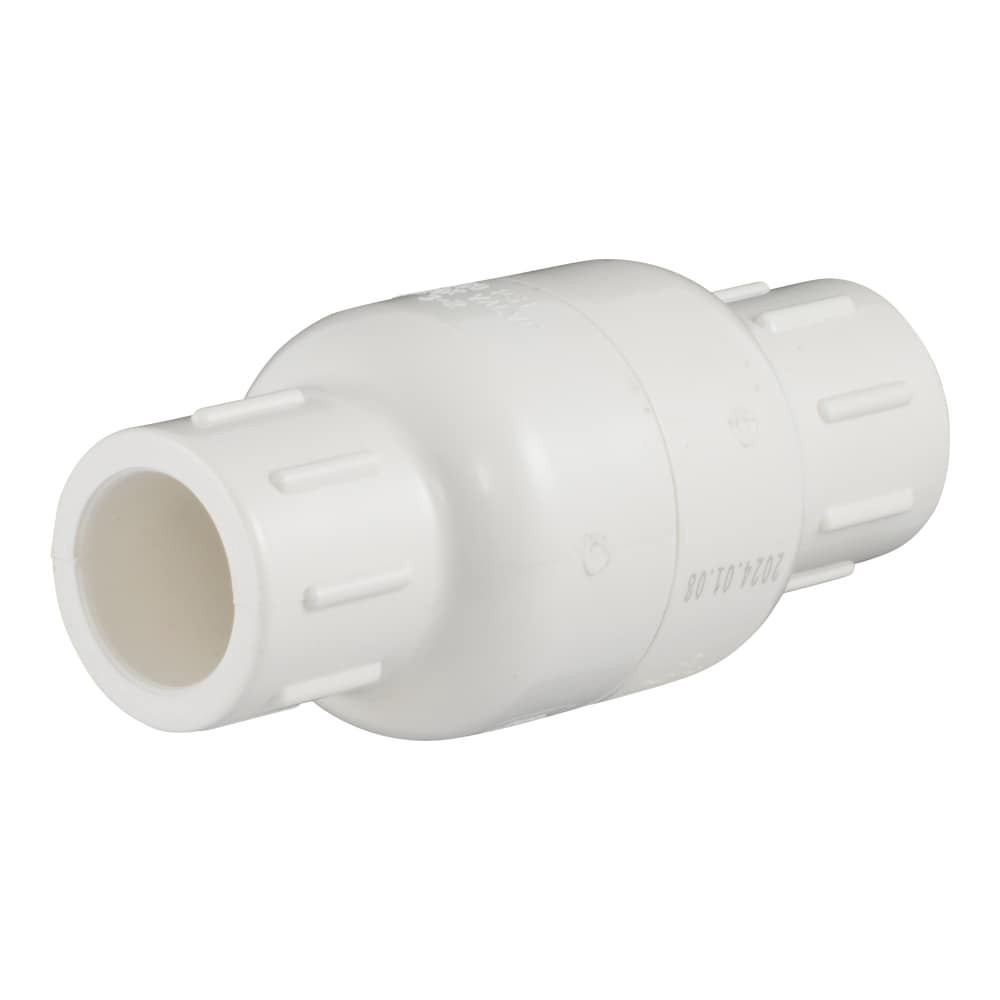 slide 1 of 6, RELIABILT 1/2-in PVC x PVC PVC Sch 40 Spring loaded check valve, 1 ct